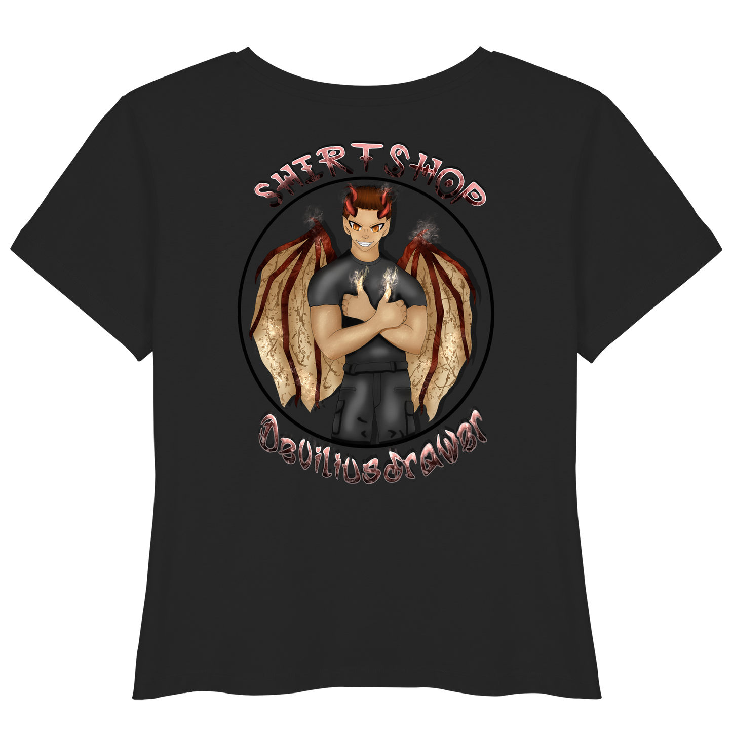 Deviliusdrawer Devilshop - Womens Organic Lightweight T-Shirt