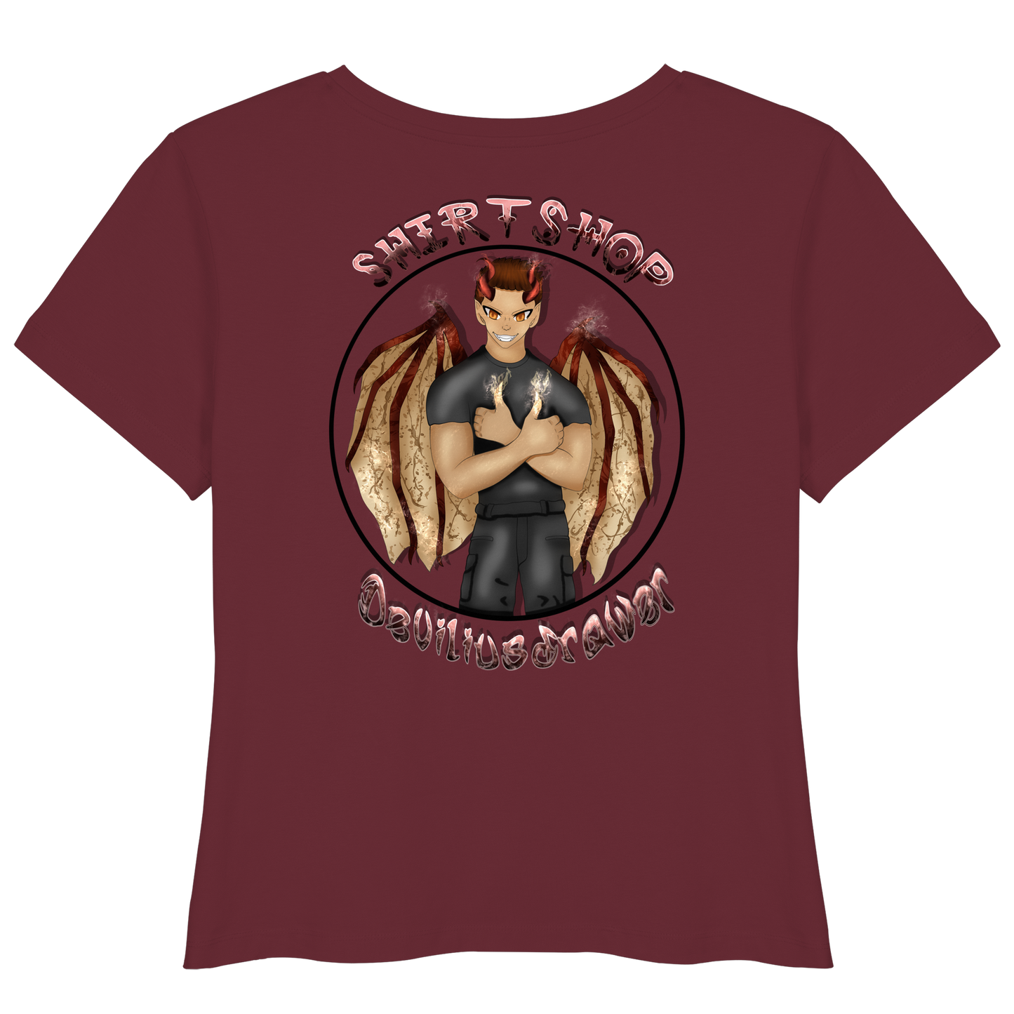 Deviliusdrawer Devilshop - Womens Organic Lightweight T-Shirt