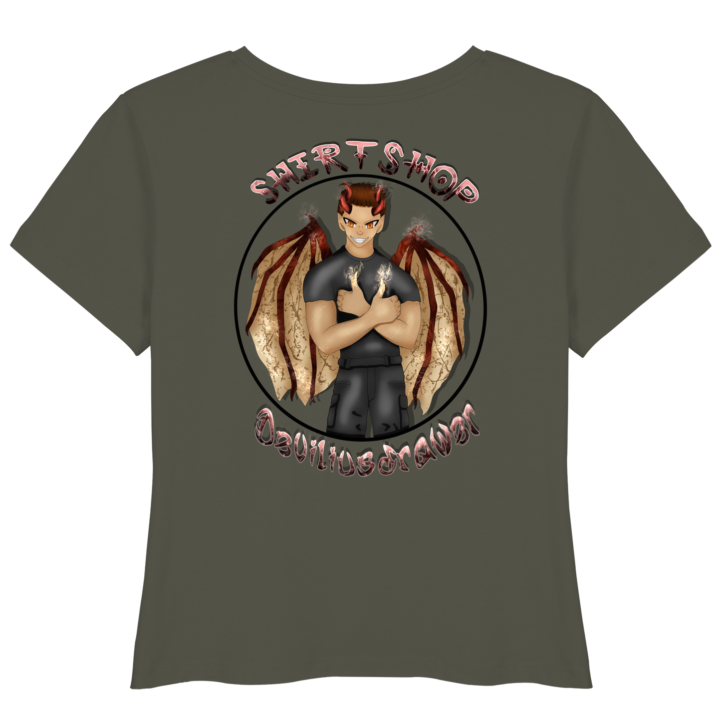 Deviliusdrawer Devilshop - Womens Organic Lightweight T-Shirt