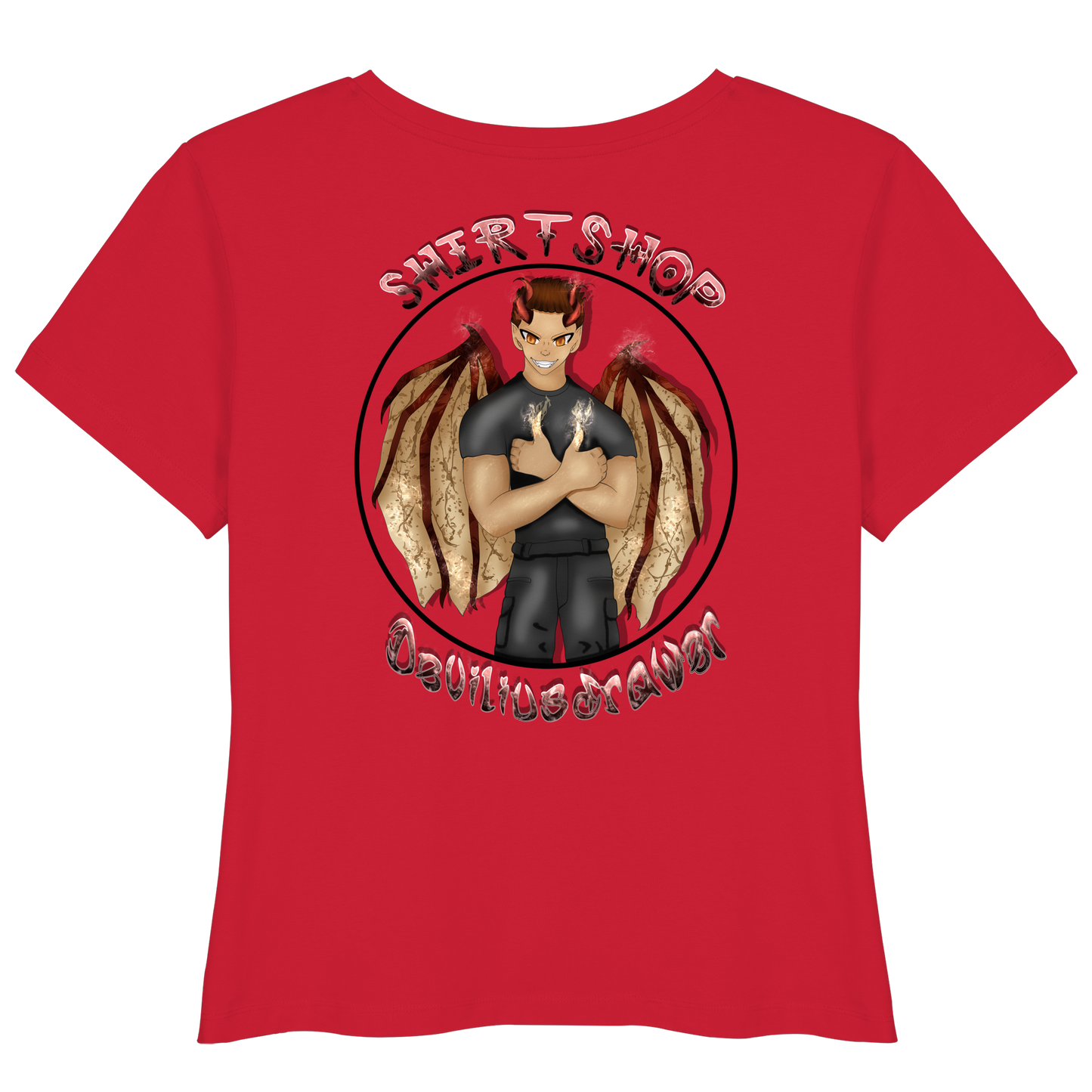 Deviliusdrawer Devilshop - Womens Organic Lightweight T-Shirt