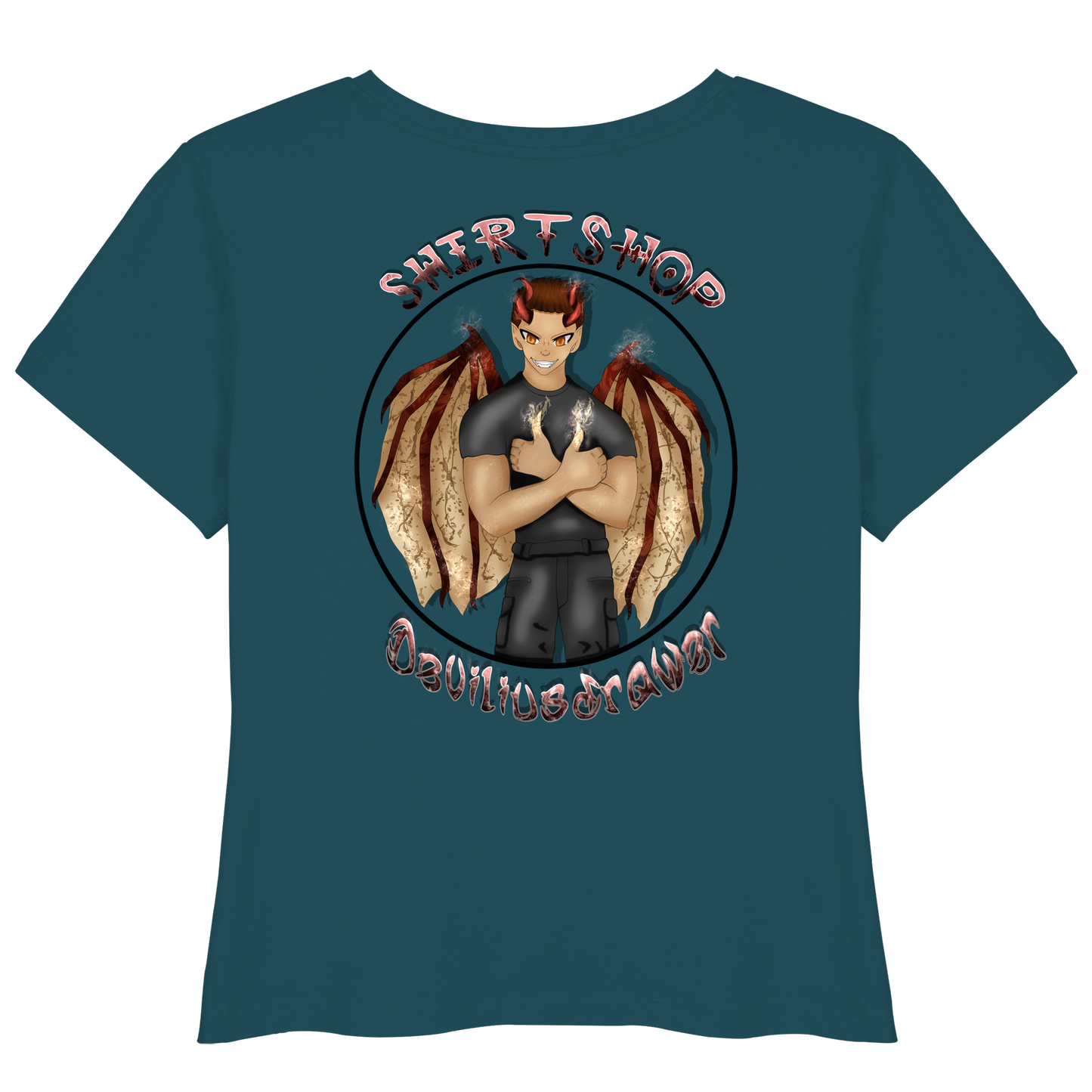 Deviliusdrawer Devilshop - Womens Organic Lightweight T-Shirt