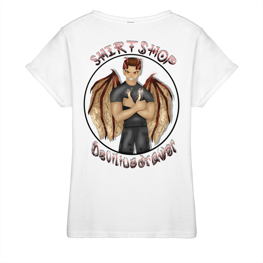 Deviliusdrawer Devilshop - Womens Roll-Up T-Shirt