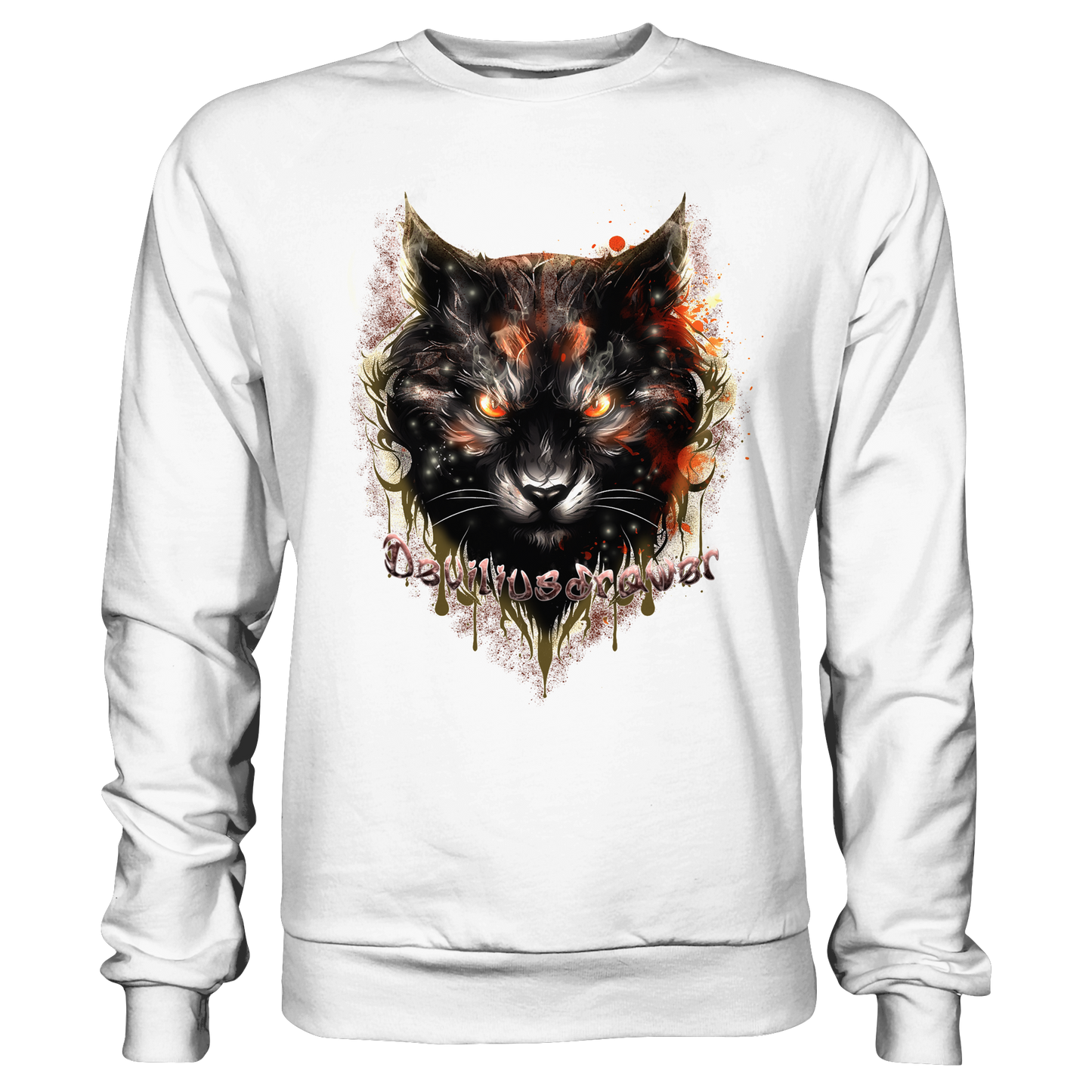 Deviliusdrawer Red Devil Cat - Basic Sweatshirt