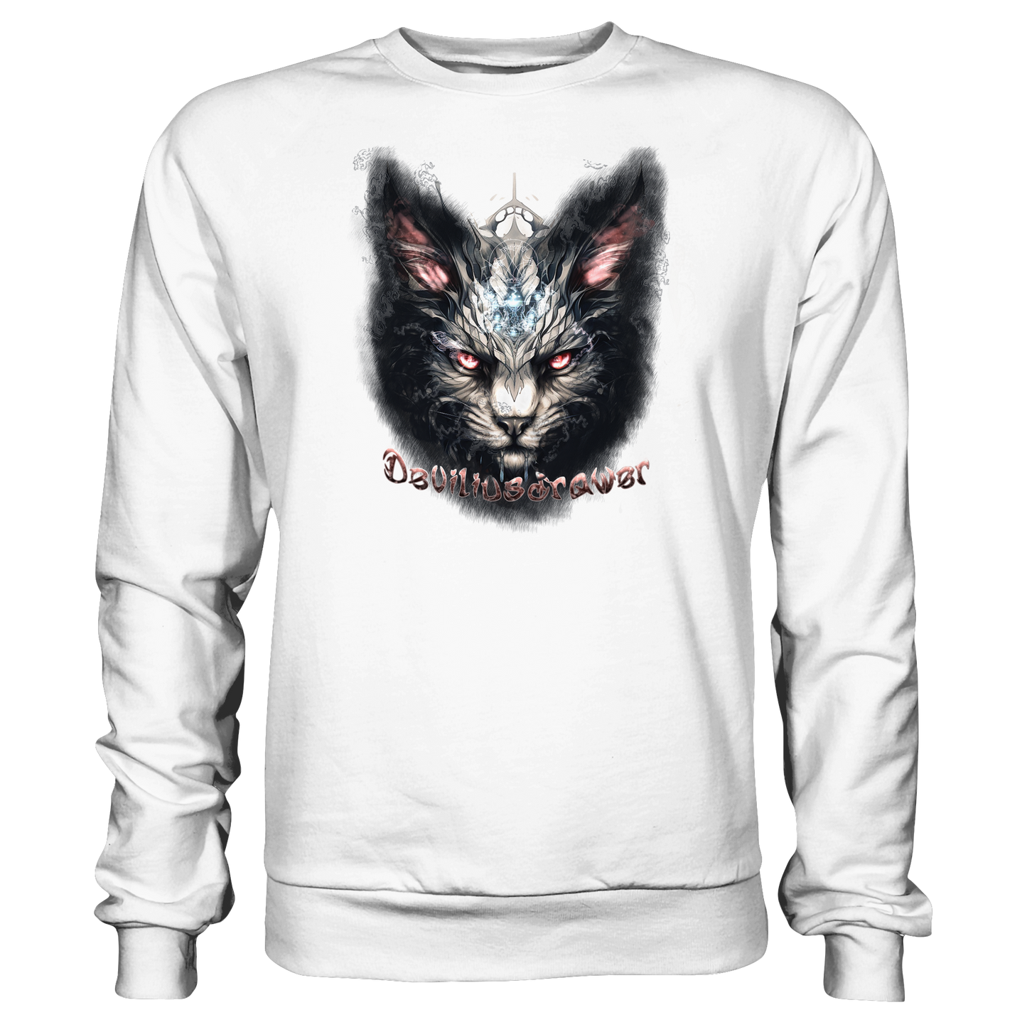 Deviliusdrawer Myshtical Redeyed Cat - Basic Sweatshirt