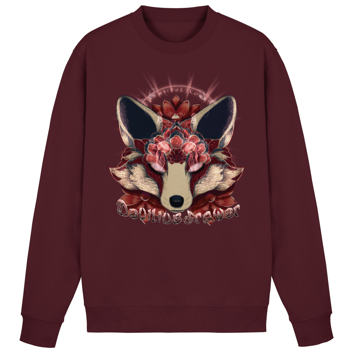 Deviliusdrawer Fire Kitsune - Basic Sweatshirt