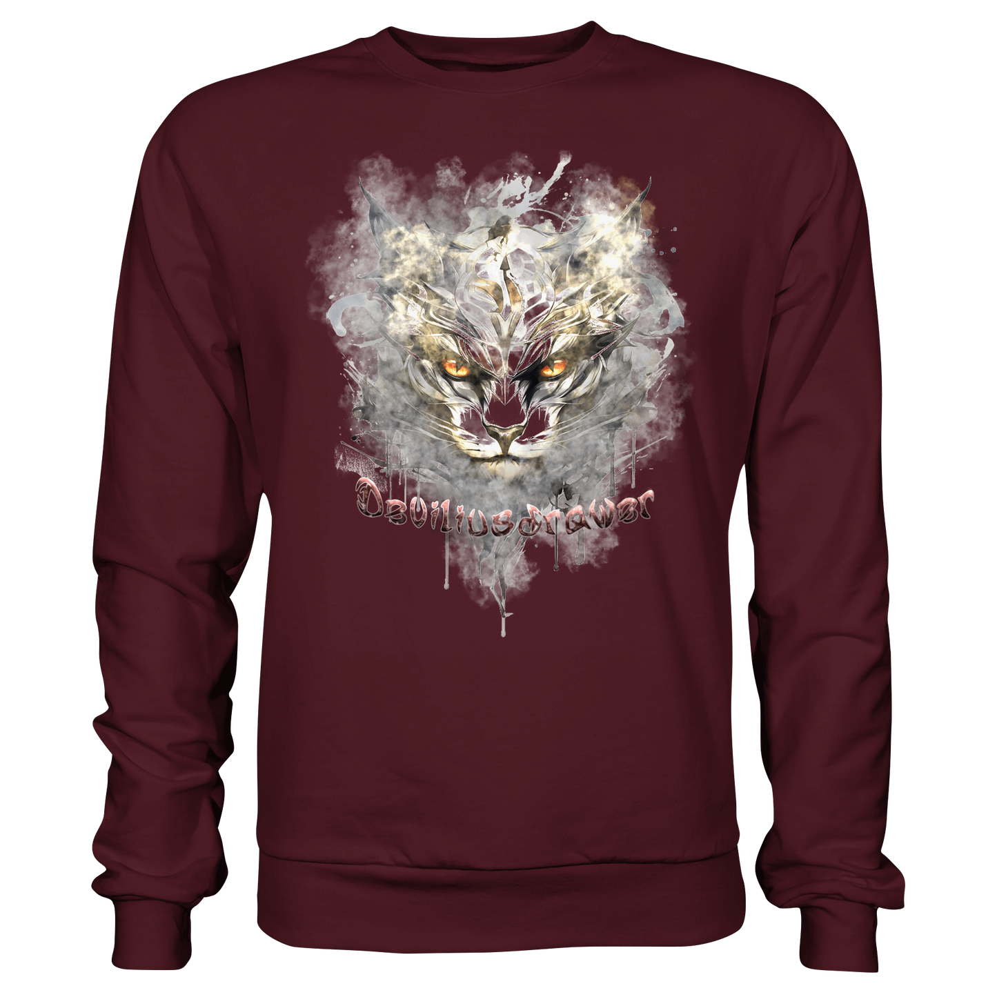 Deviliusdrawer White Catgod - Basic Sweatshirt