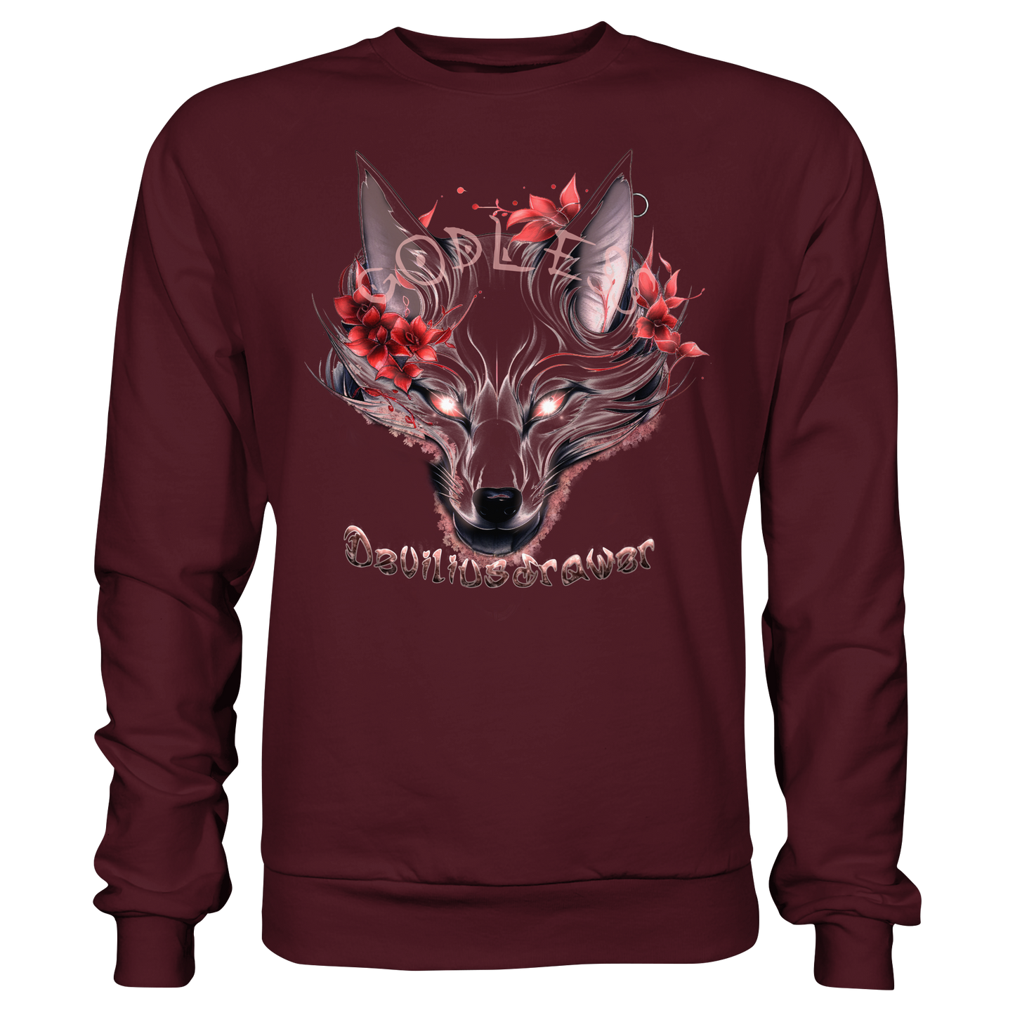 Deviliusdrawer Kitsune Wolf - Basic Sweatshirt
