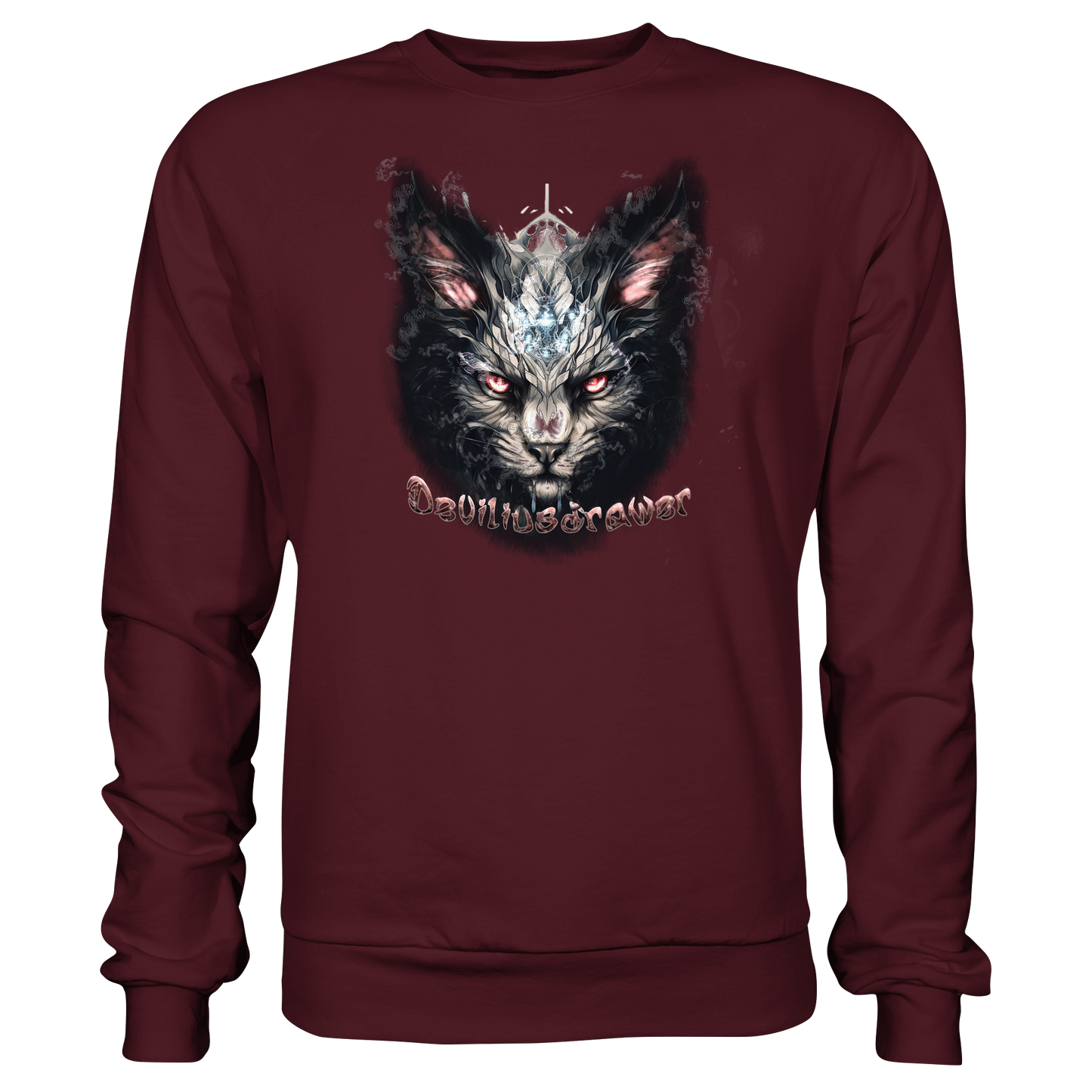 Deviliusdrawer Myshtical Redeyed Cat - Basic Sweatshirt