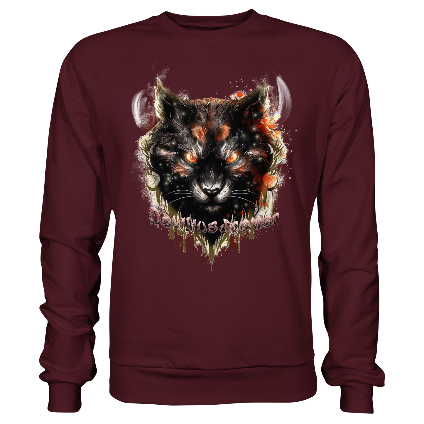 Deviliusdrawer Red Devil Cat - Basic Sweatshirt