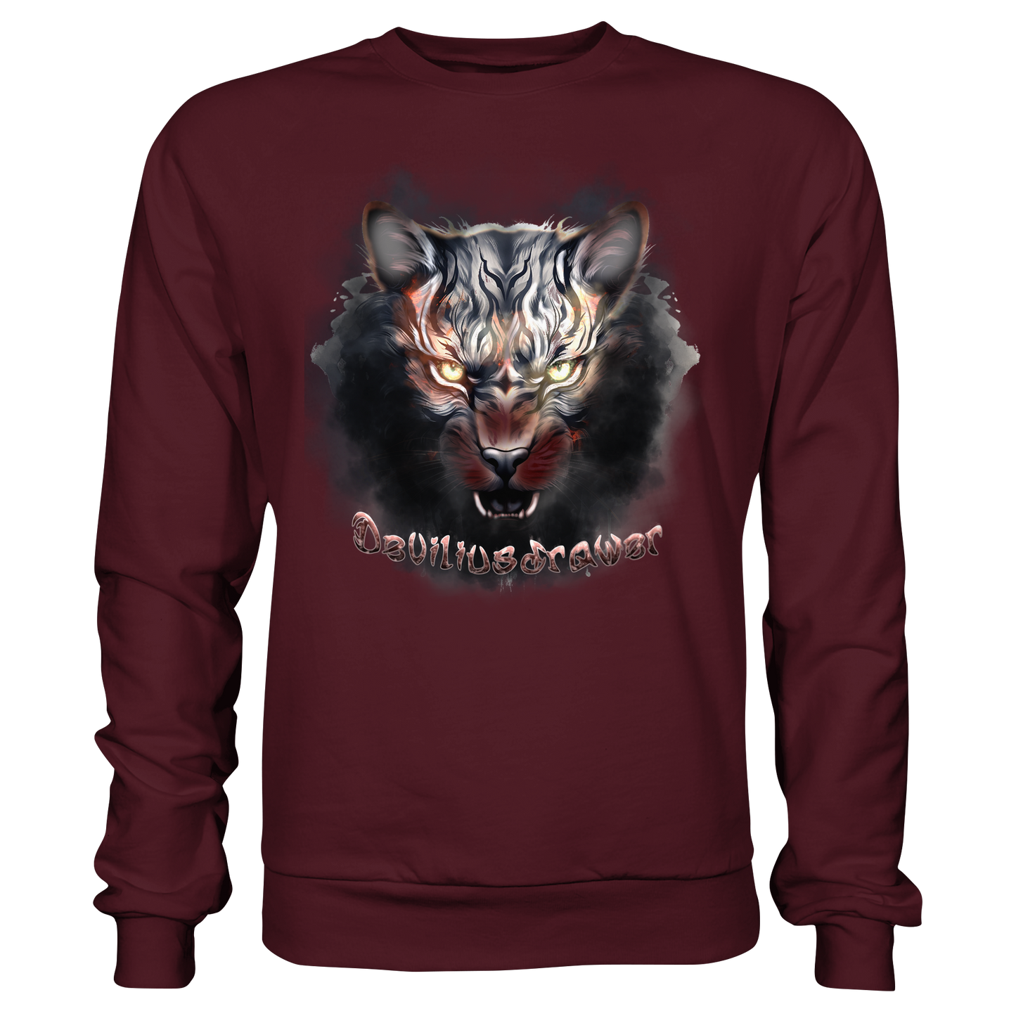Deviliusdrawer Smoke Tiger - Basic Sweatshirt