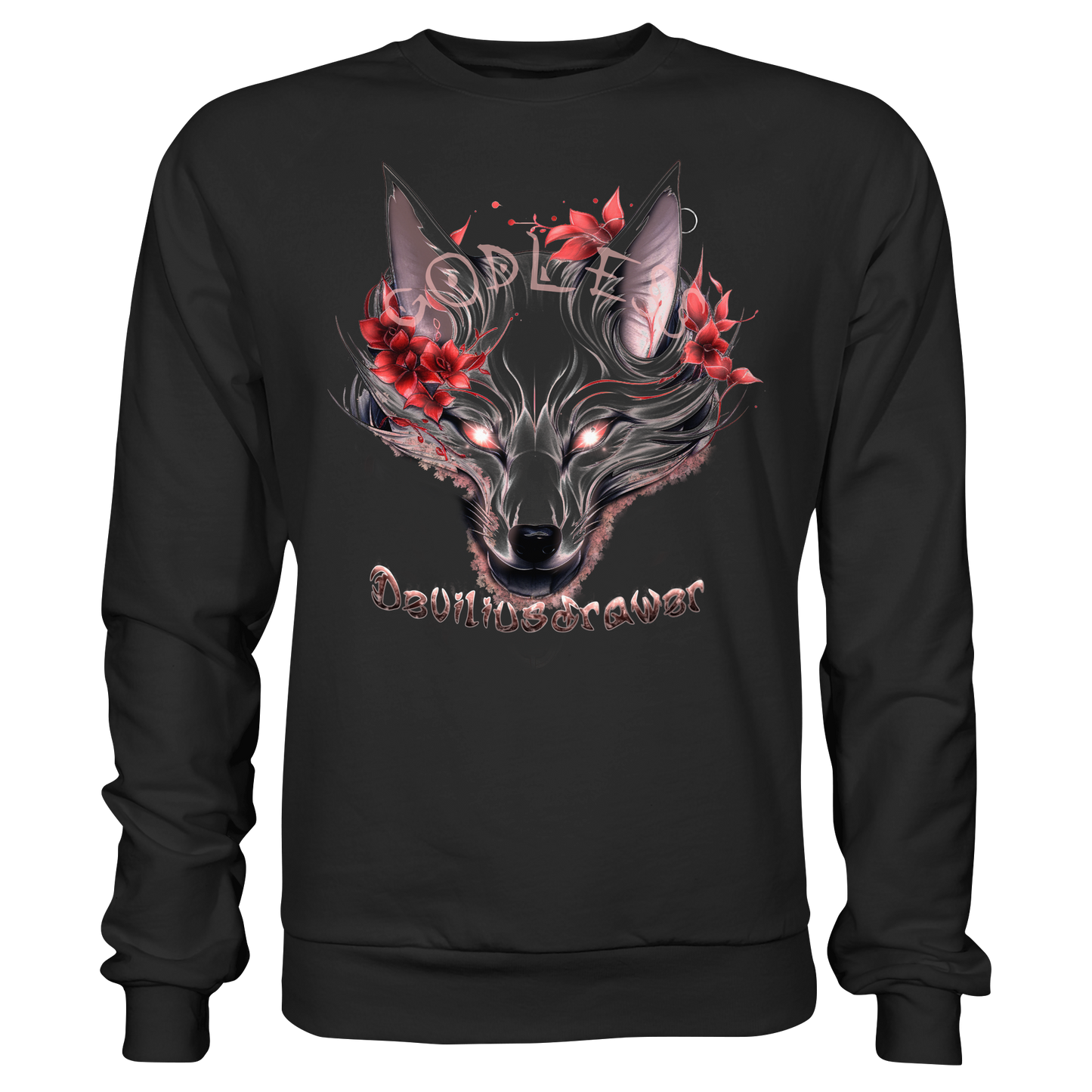 Deviliusdrawer Kitsune Wolf - Basic Sweatshirt