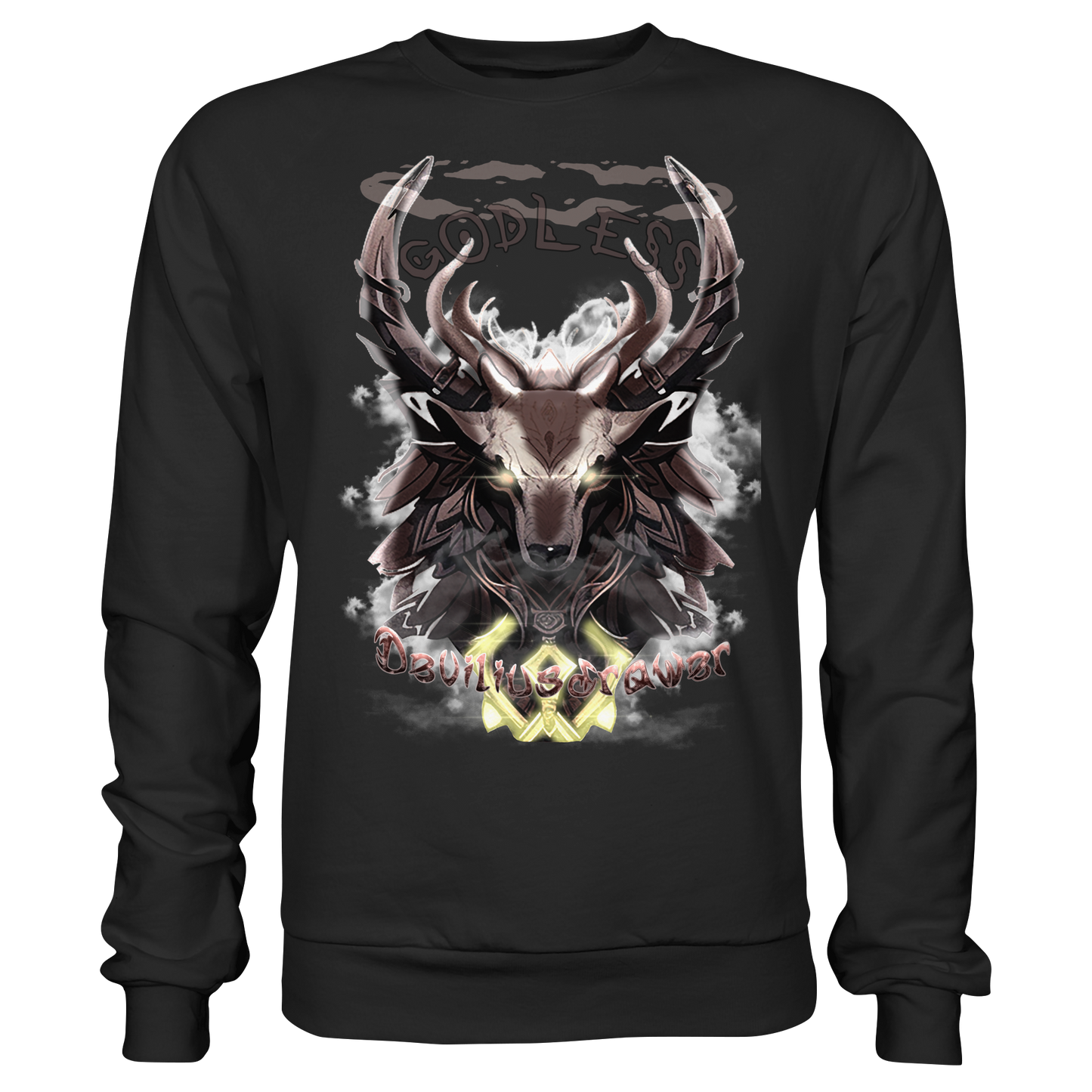 Deviliusdrawer Godless Deer - Basic Sweatshirt