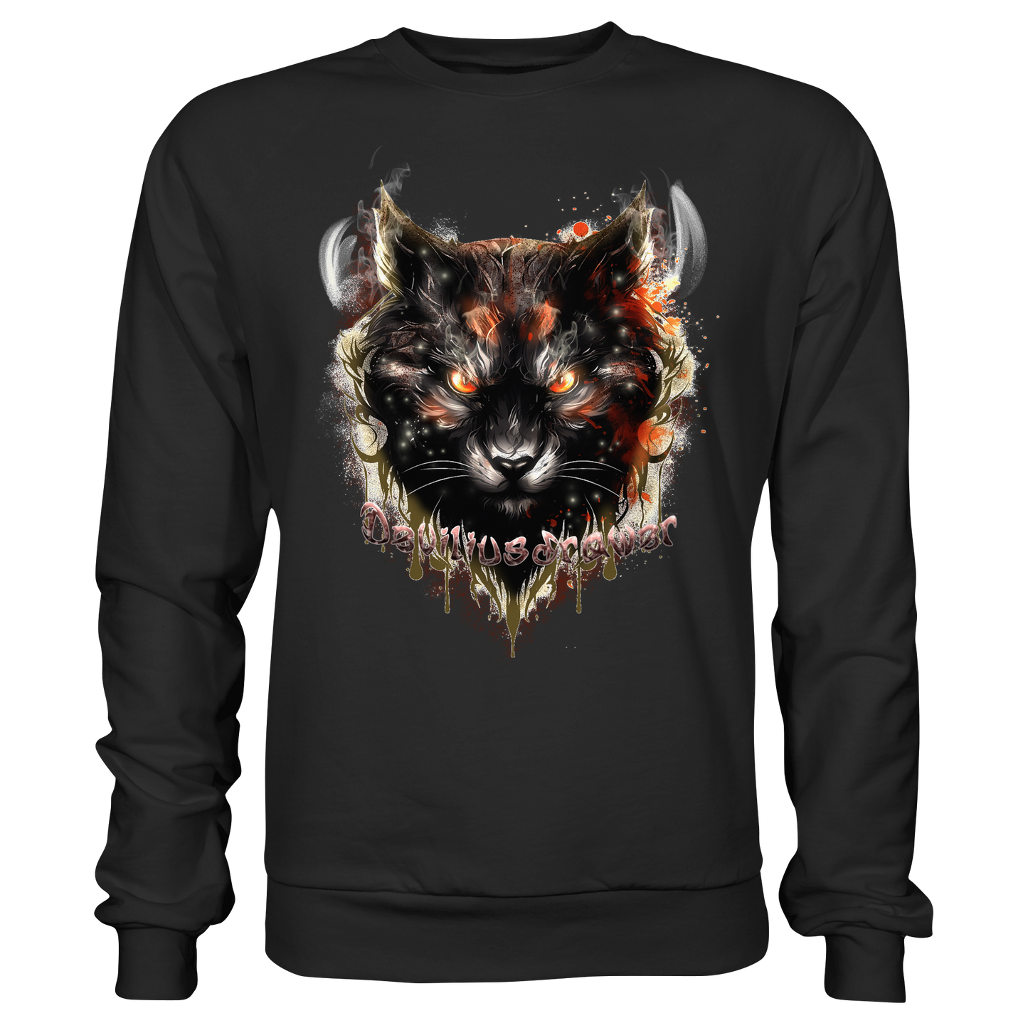 Deviliusdrawer Red Devil Cat - Basic Sweatshirt