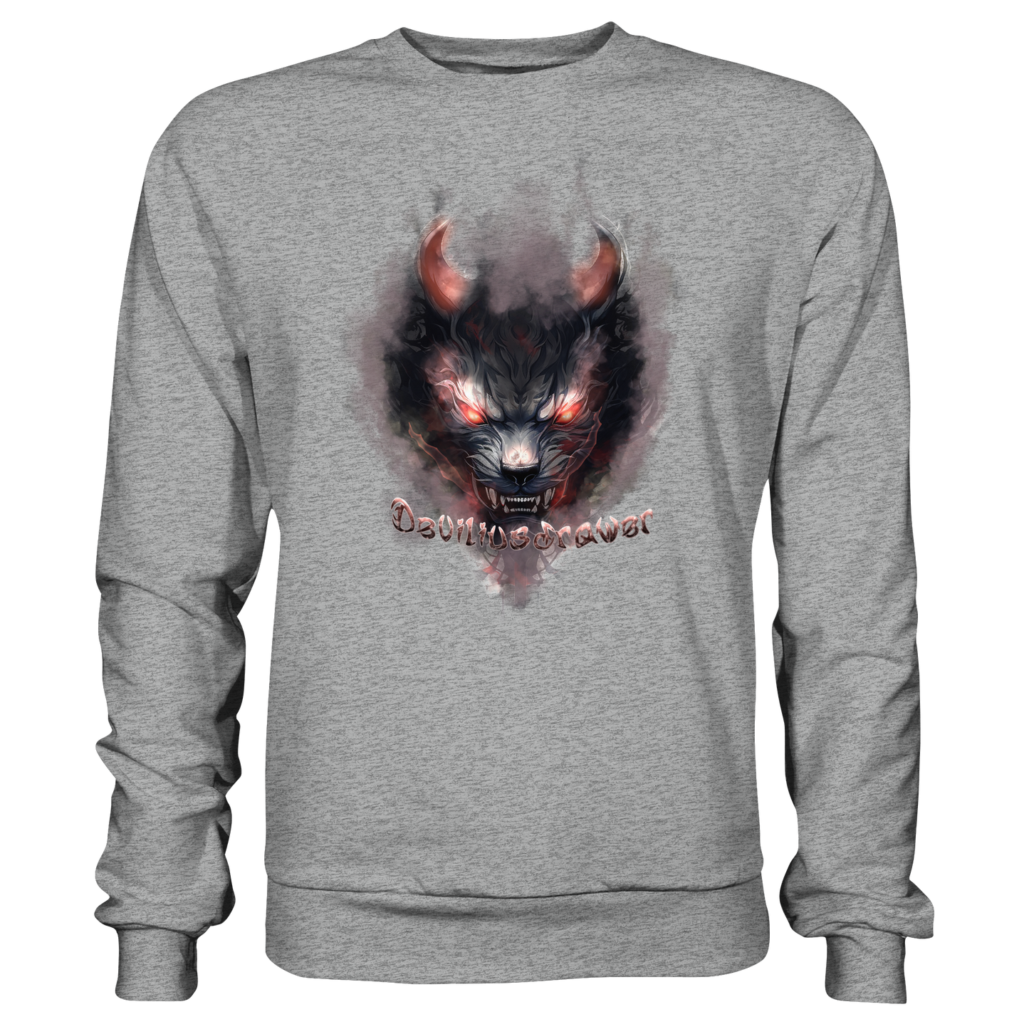 Deviliusdrawer Red Smoked Cat - Basic Sweatshirt