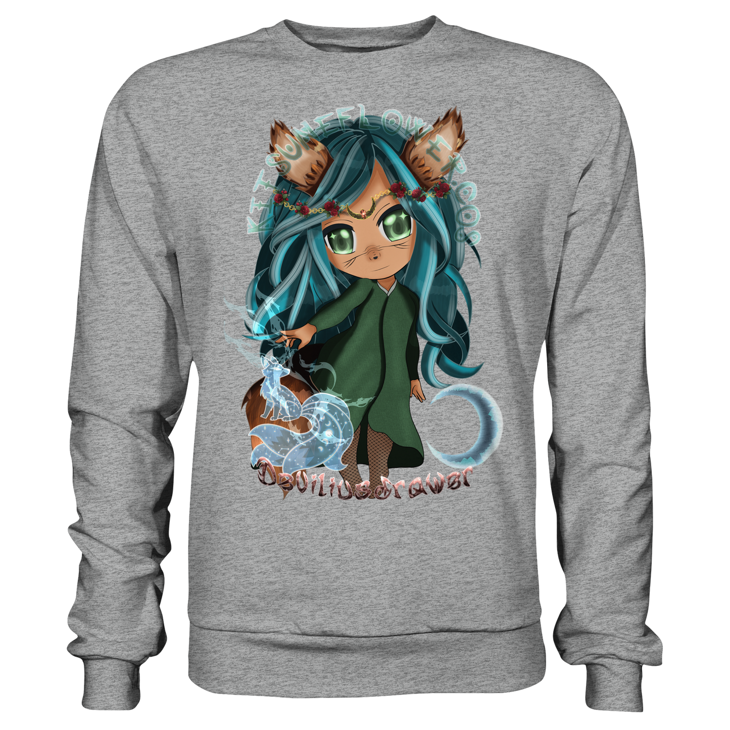 Deviliusdrawer Kitsuneflower - Basic Sweatshirt