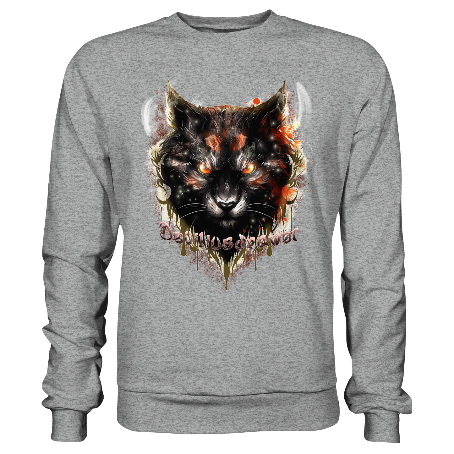 Deviliusdrawer Red Devil Cat - Basic Sweatshirt