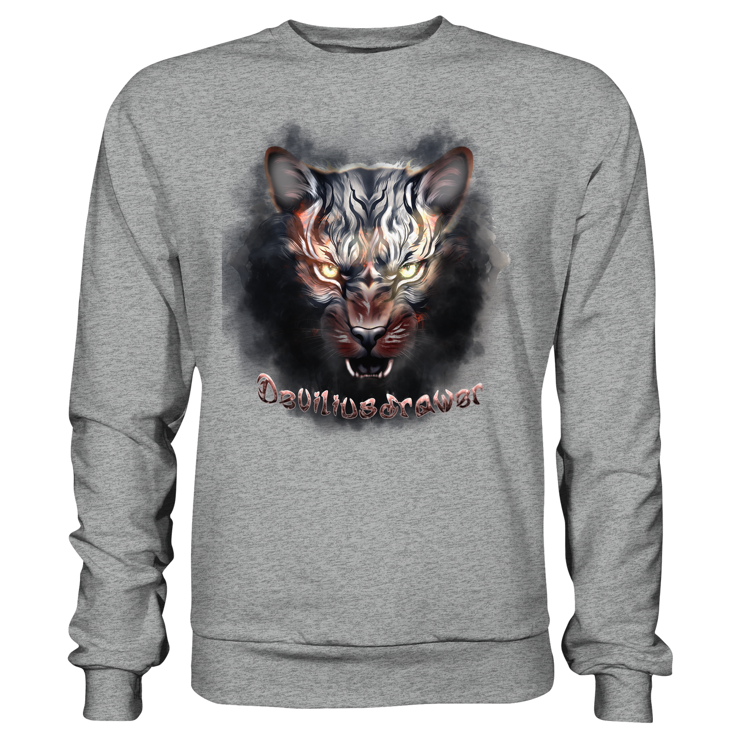 Deviliusdrawer Smoke Tiger - Basic Sweatshirt