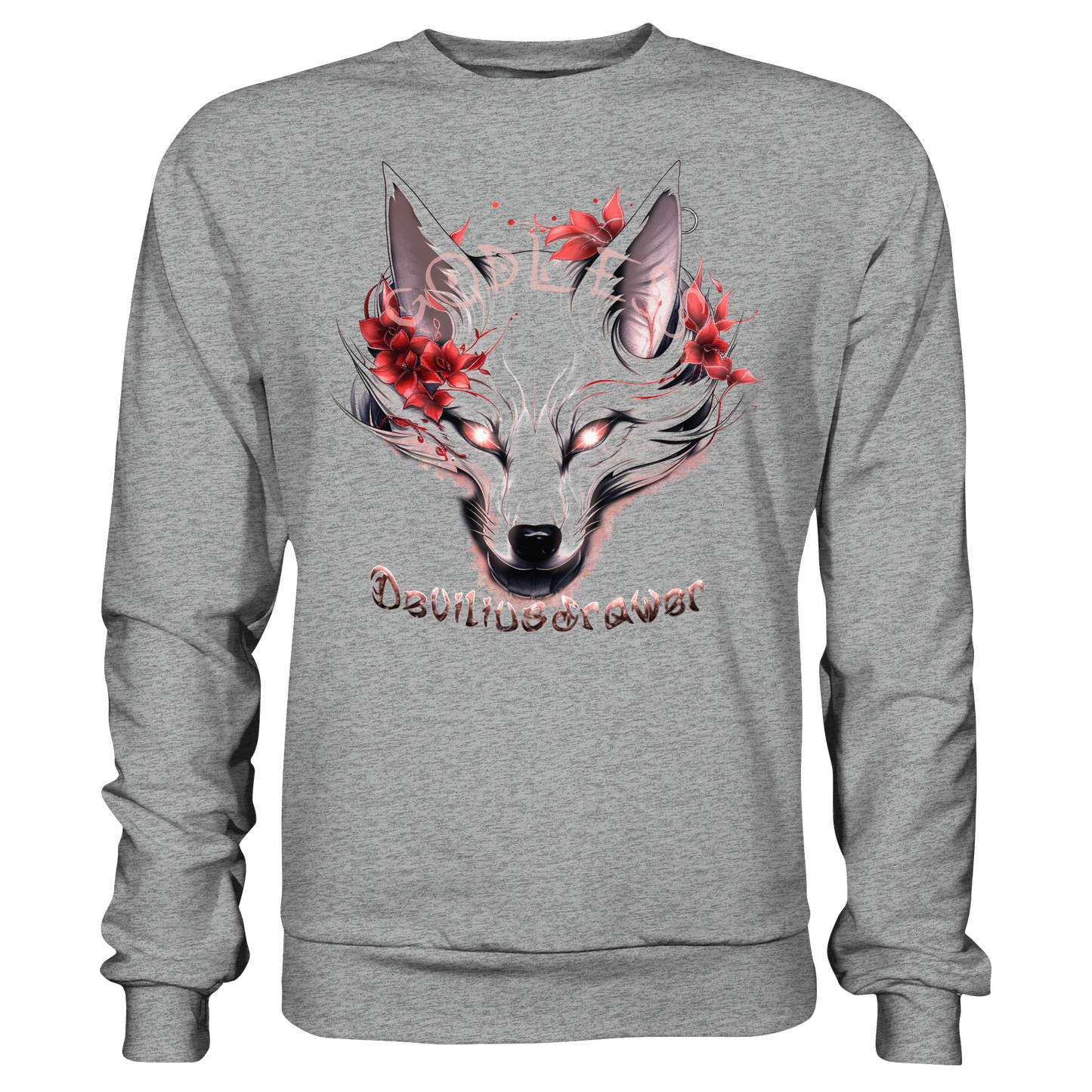 Deviliusdrawer Kitsune Wolf - Basic Sweatshirt