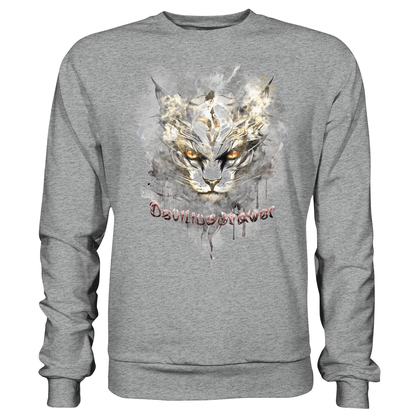 Deviliusdrawer White Catgod - Basic Sweatshirt