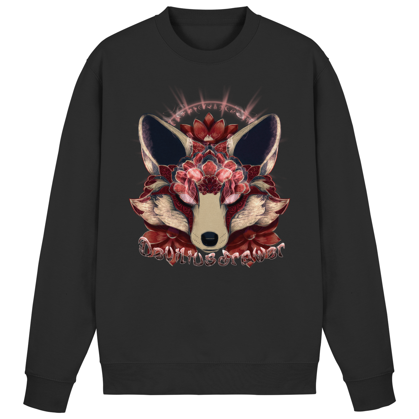Deviliusdrawer Fire Kitsune - Basic Sweatshirt