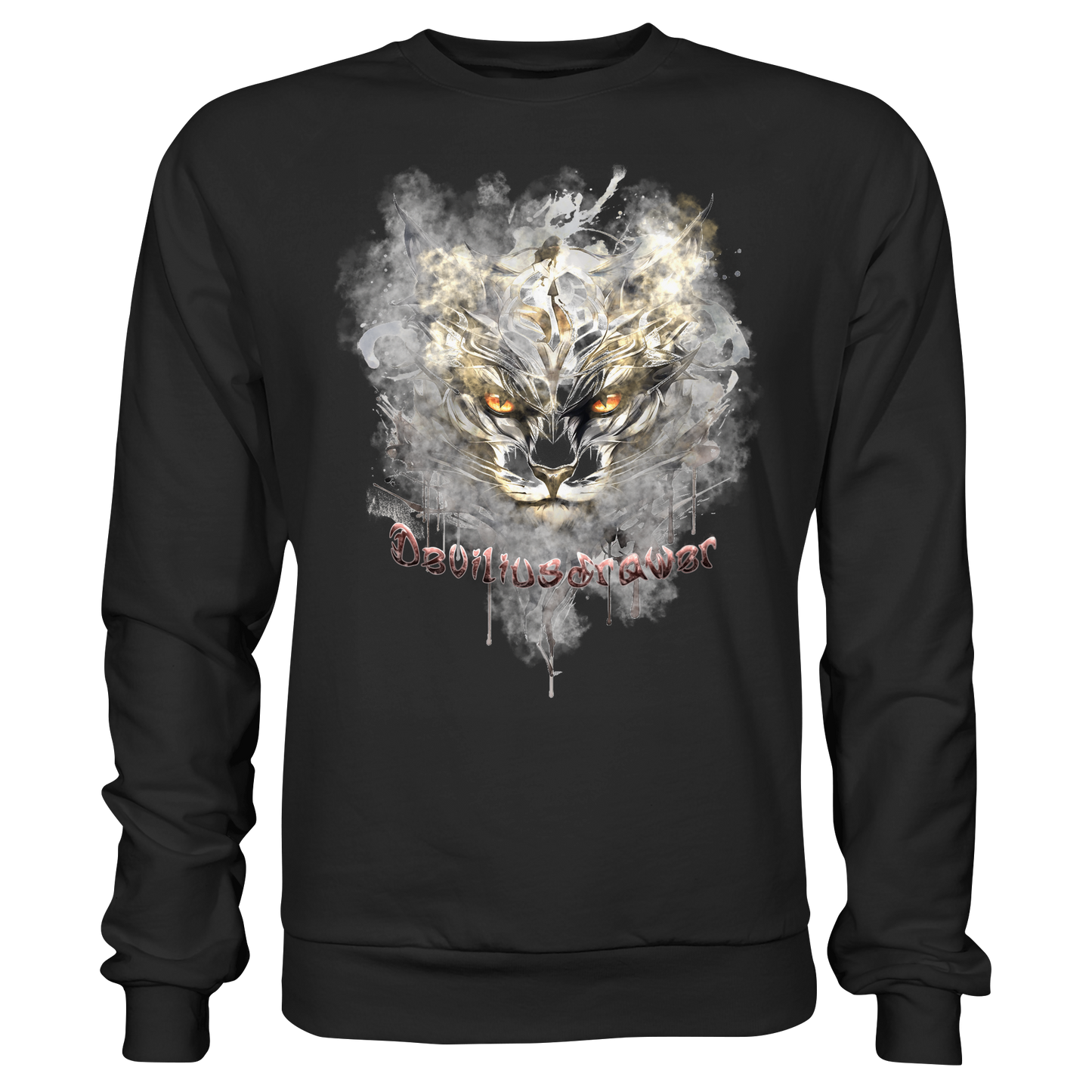 Deviliusdrawer White Catgod - Basic Sweatshirt