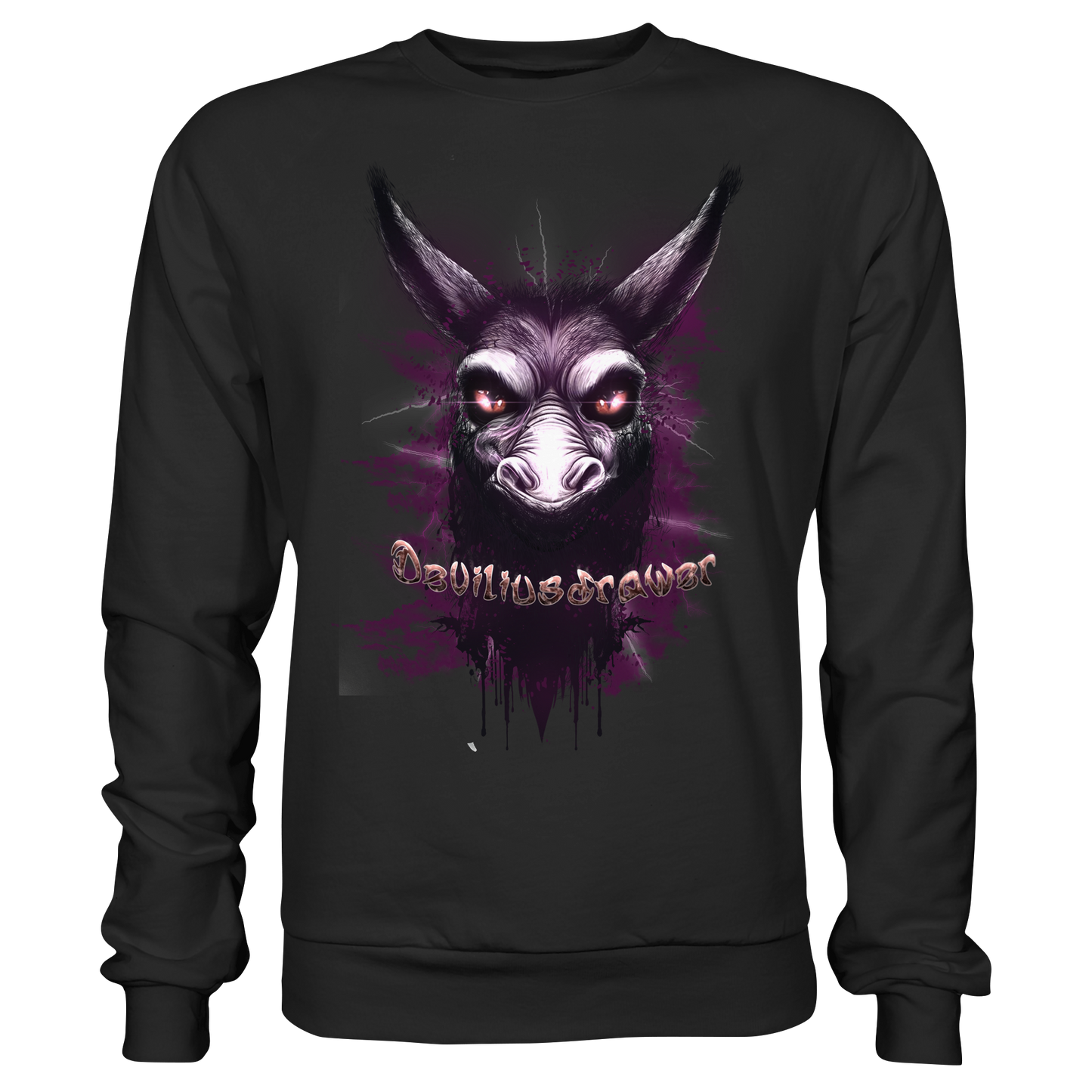 Deviliusdrawer Purple Donkey - Basic Sweatshirt