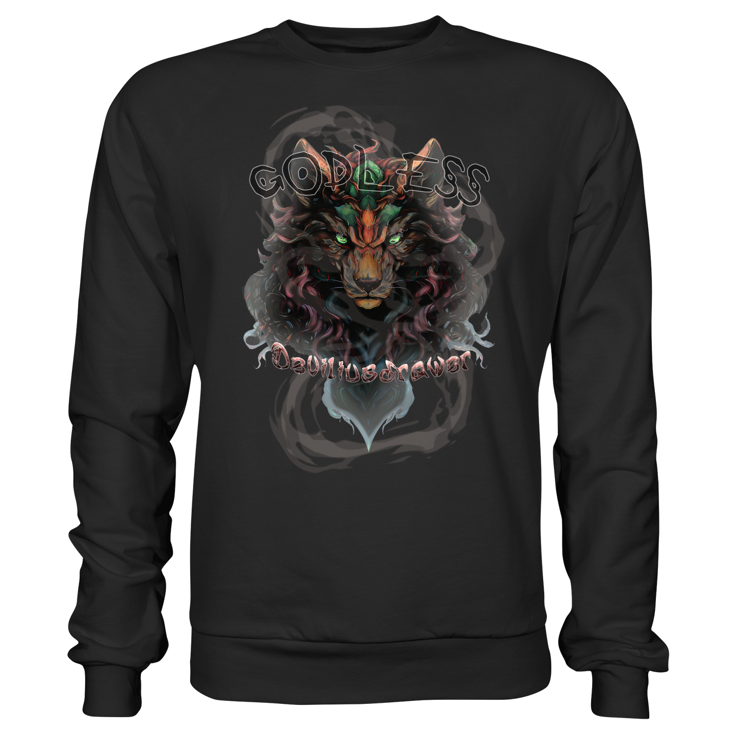 Deviliusdrawer Godless Wolf - Basic Sweatshirt