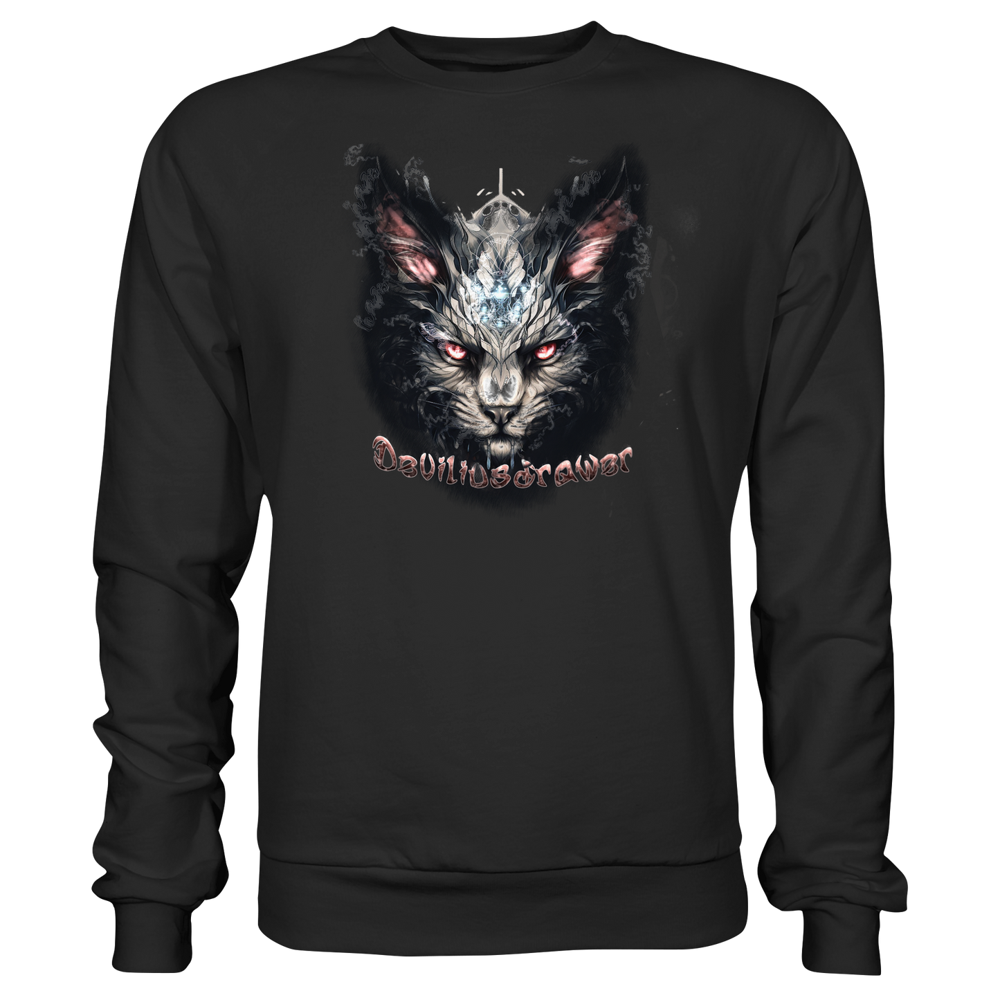Deviliusdrawer Myshtical Redeyed Cat - Basic Sweatshirt