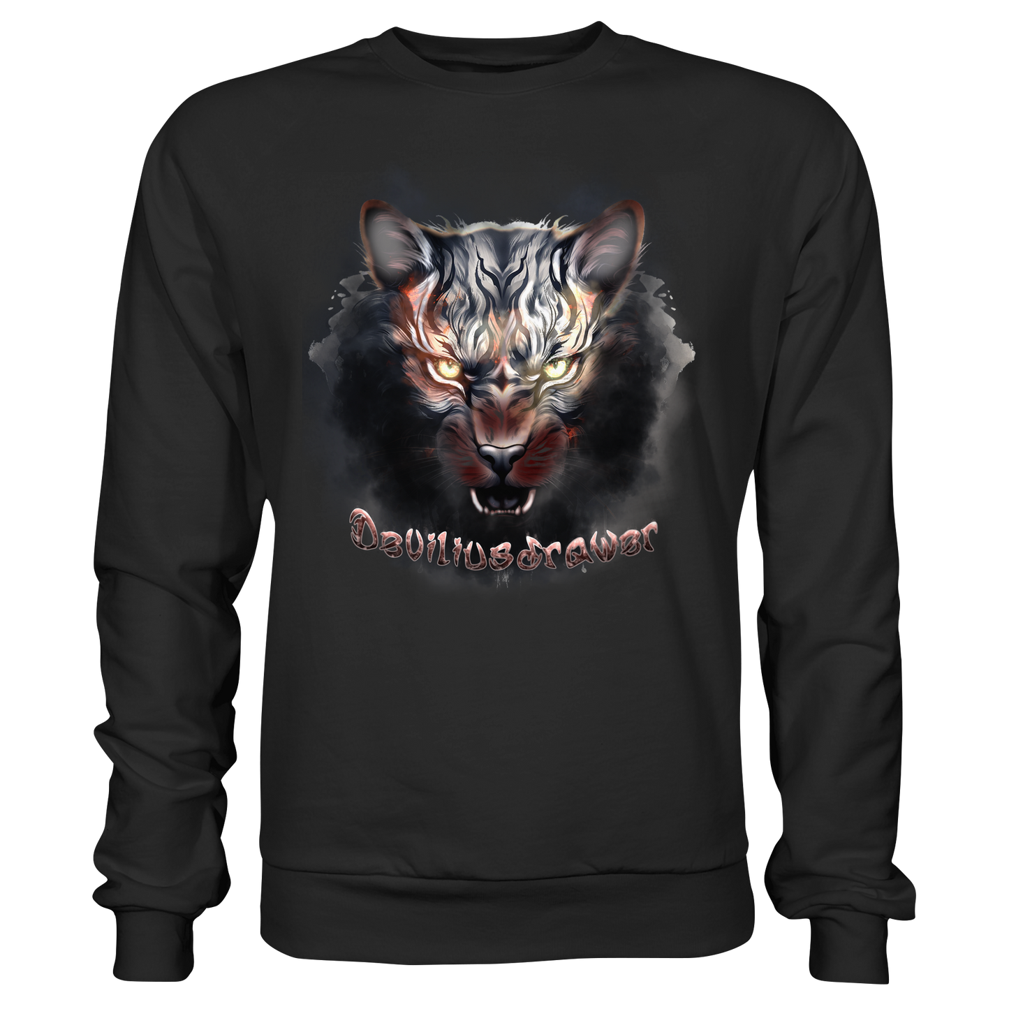 Deviliusdrawer Smoke Tiger - Basic Sweatshirt