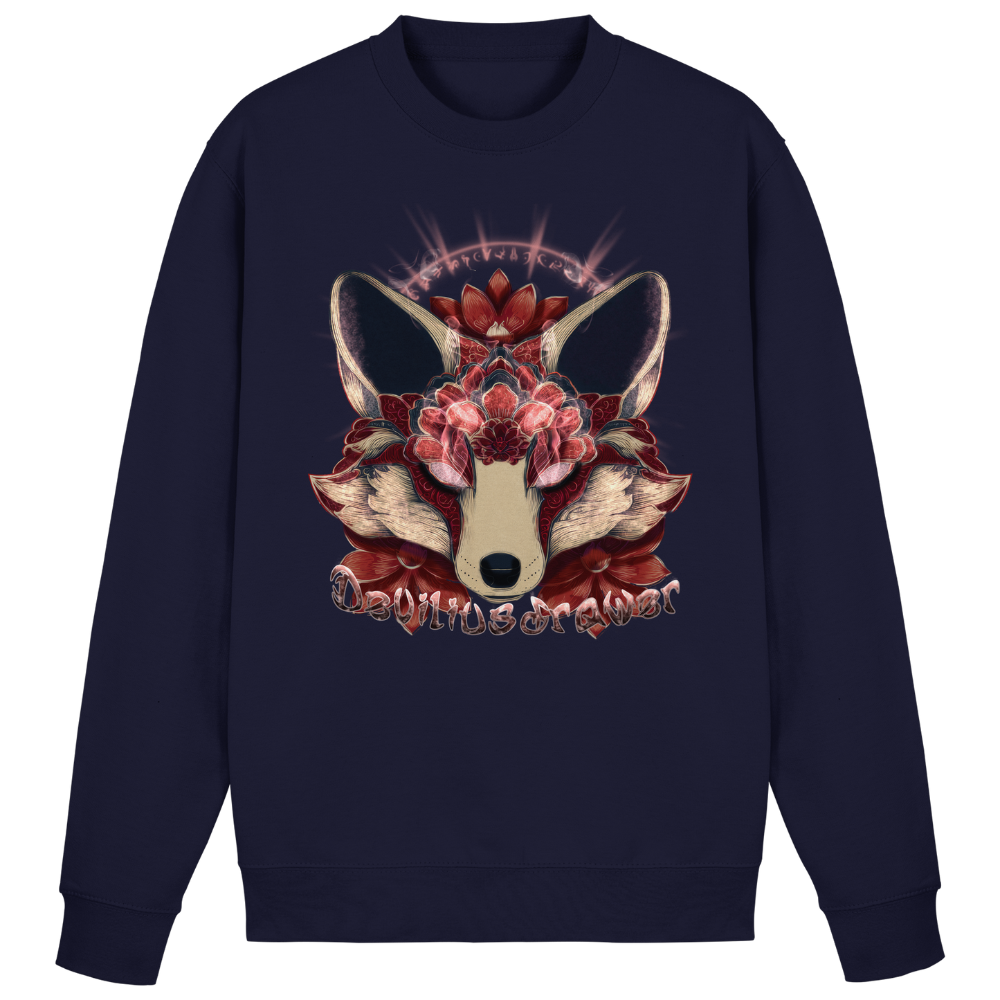 Deviliusdrawer Fire Kitsune - Basic Sweatshirt