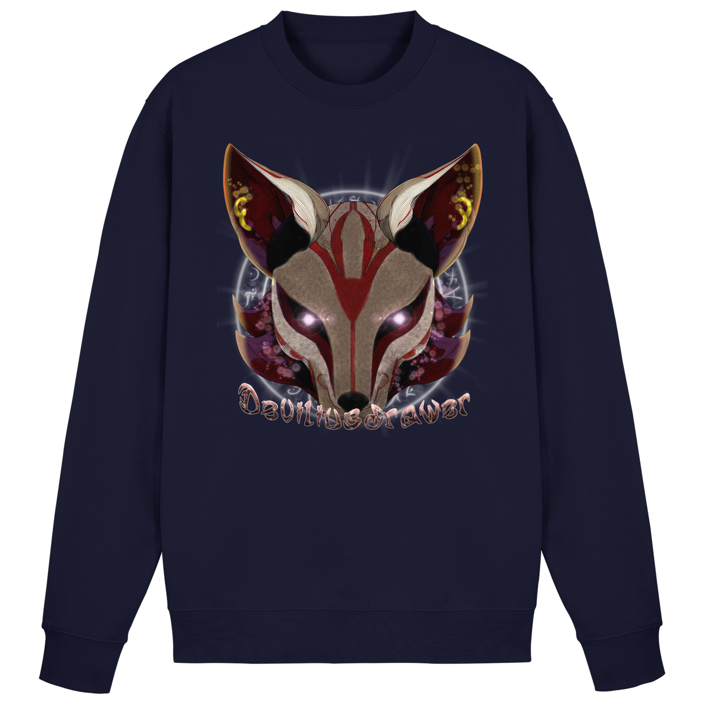 Deviliusdrawer Magic Kitsune - Basic Sweatshirt