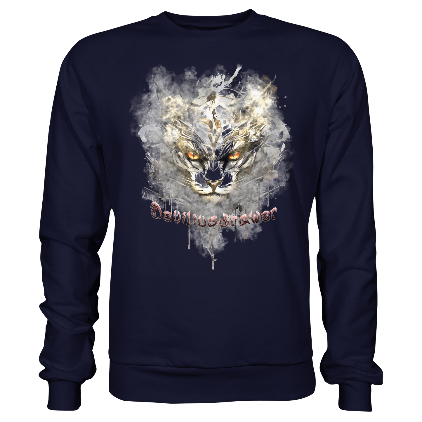 Deviliusdrawer White Catgod - Basic Sweatshirt
