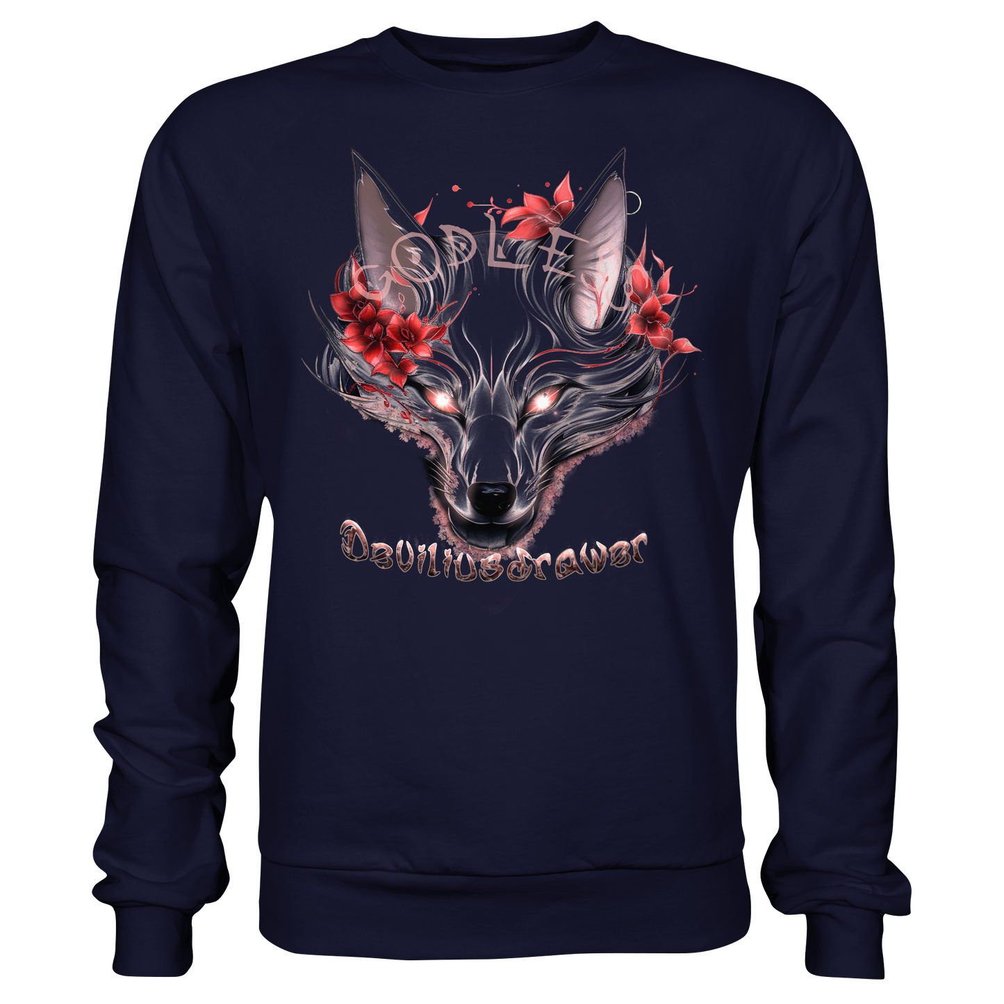 Deviliusdrawer Kitsune Wolf - Basic Sweatshirt