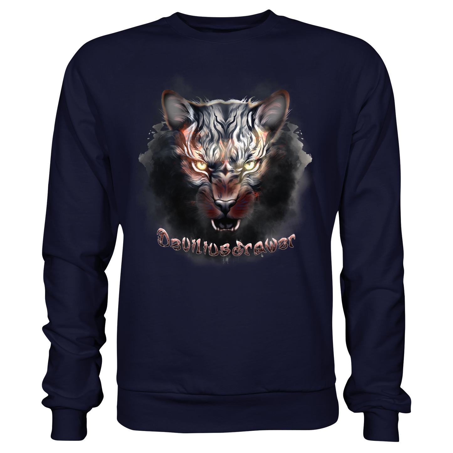 Deviliusdrawer Smoke Tiger - Basic Sweatshirt