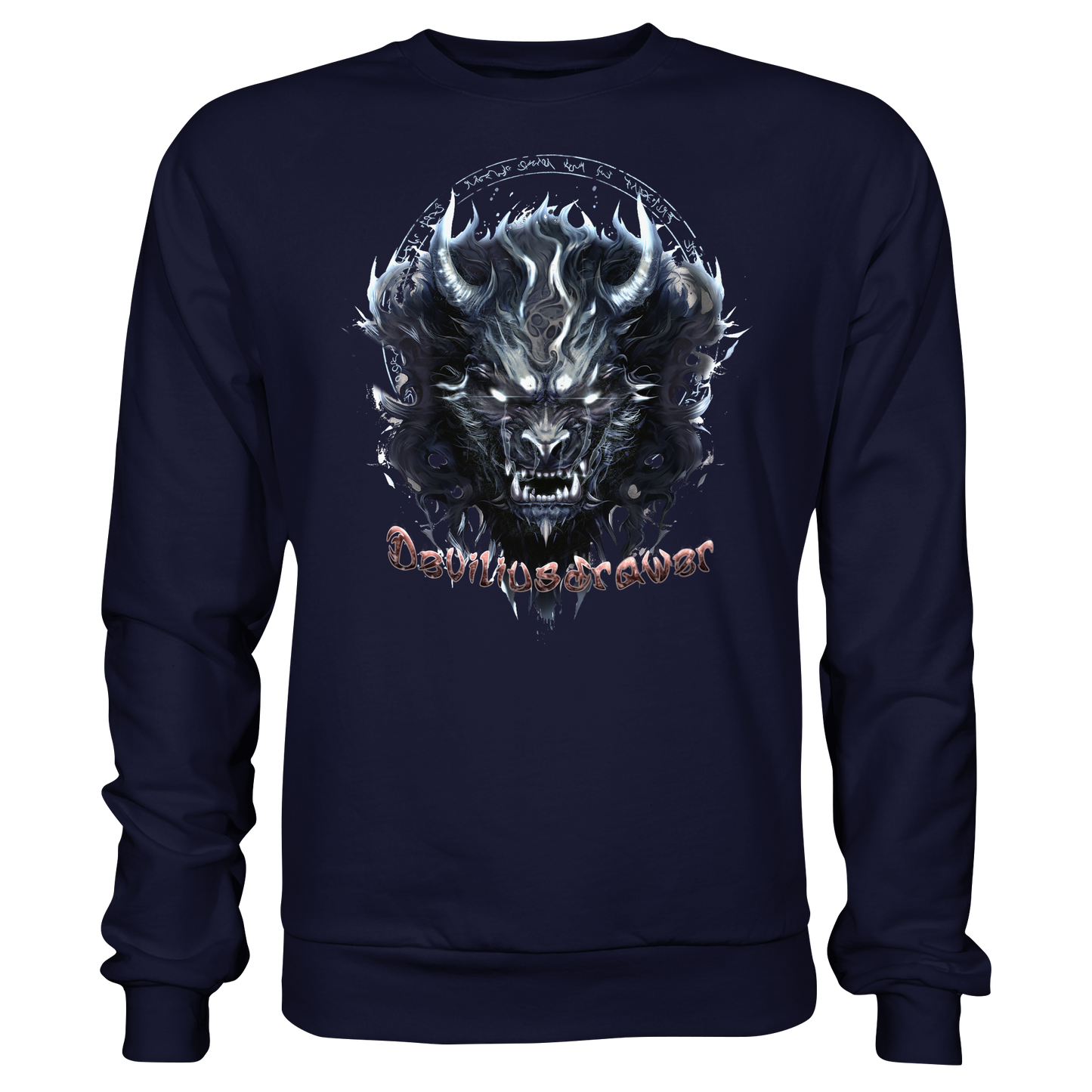Deviliusdrawer Dark Wolf Mask - Basic Sweatshirt