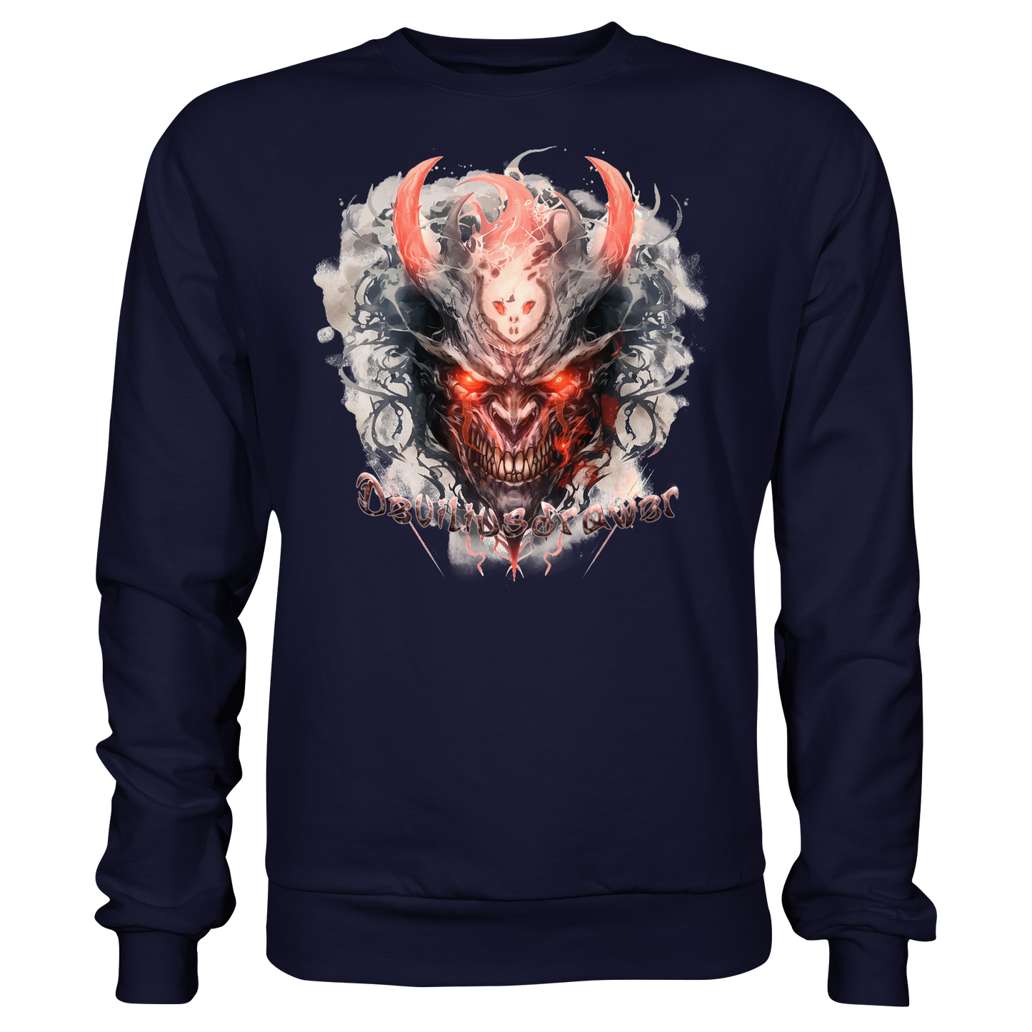 Deviliusdrawer Red Horn Devil - Basic Sweatshirt
