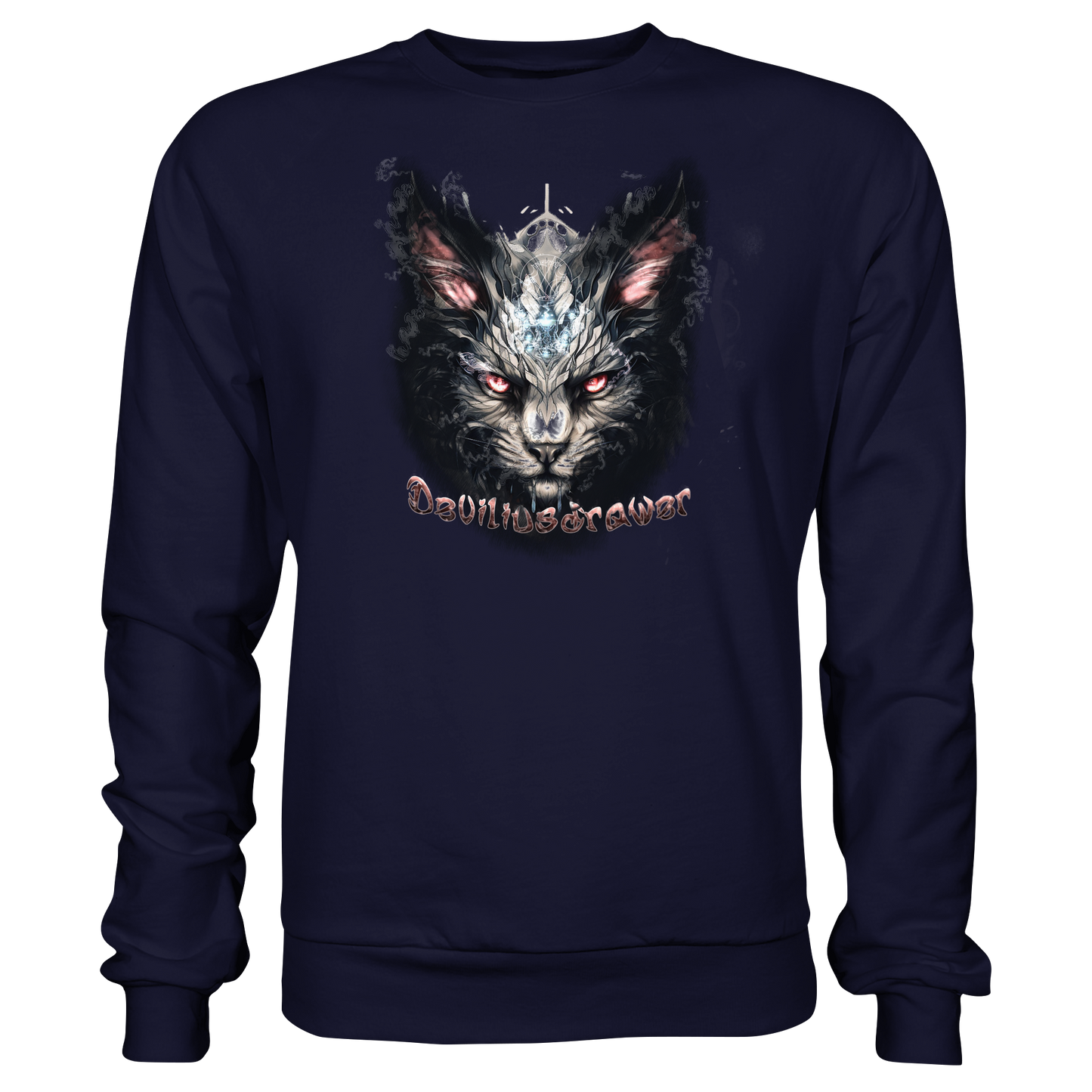 Deviliusdrawer Myshtical Redeyed Cat - Basic Sweatshirt