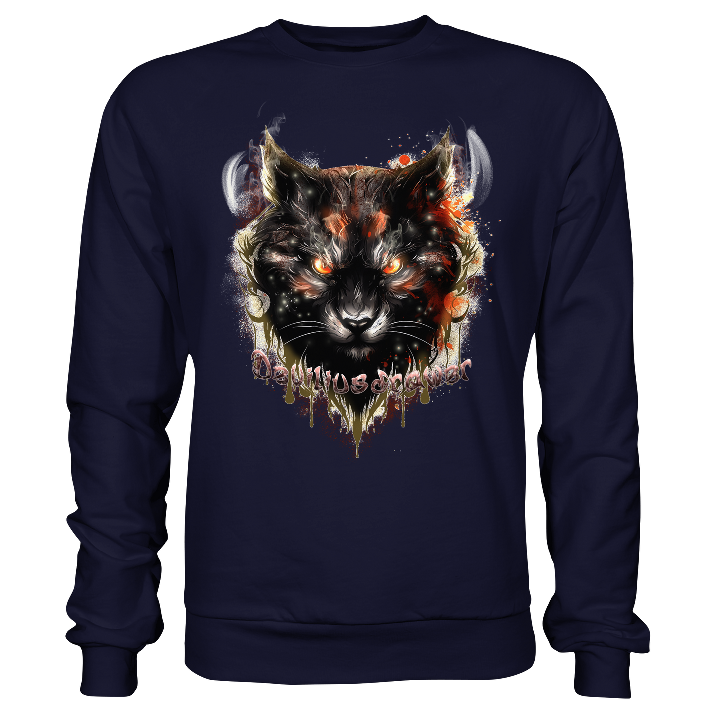 Deviliusdrawer Red Devil Cat - Basic Sweatshirt
