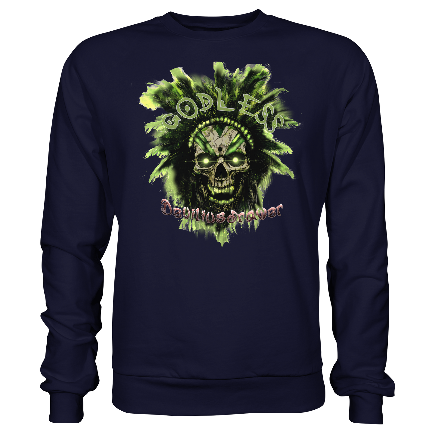 Deviliusdrawer Godless Skull - Basic Sweatshirt