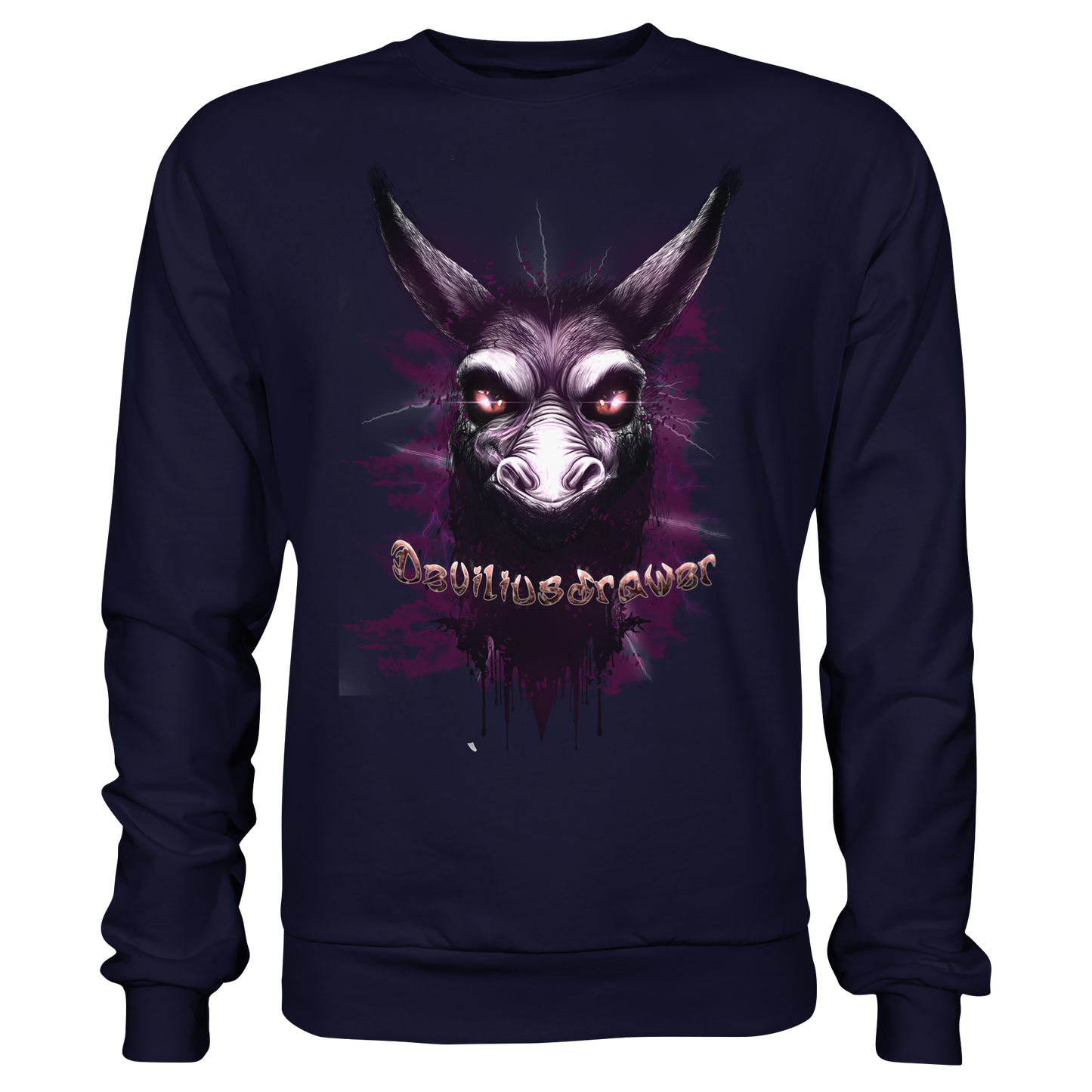 Deviliusdrawer Purple Donkey - Basic Sweatshirt