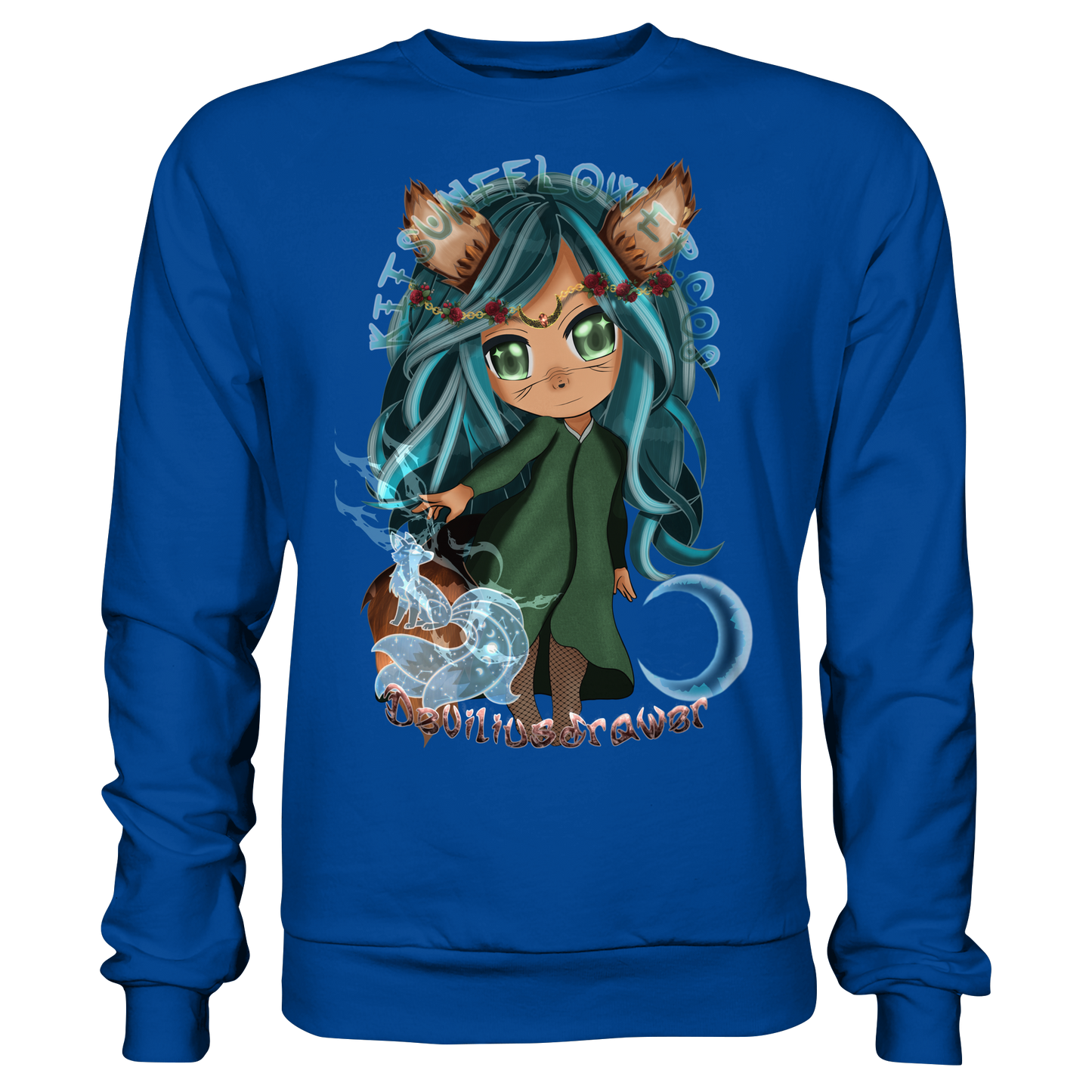 Deviliusdrawer Kitsuneflower - Basic Sweatshirt