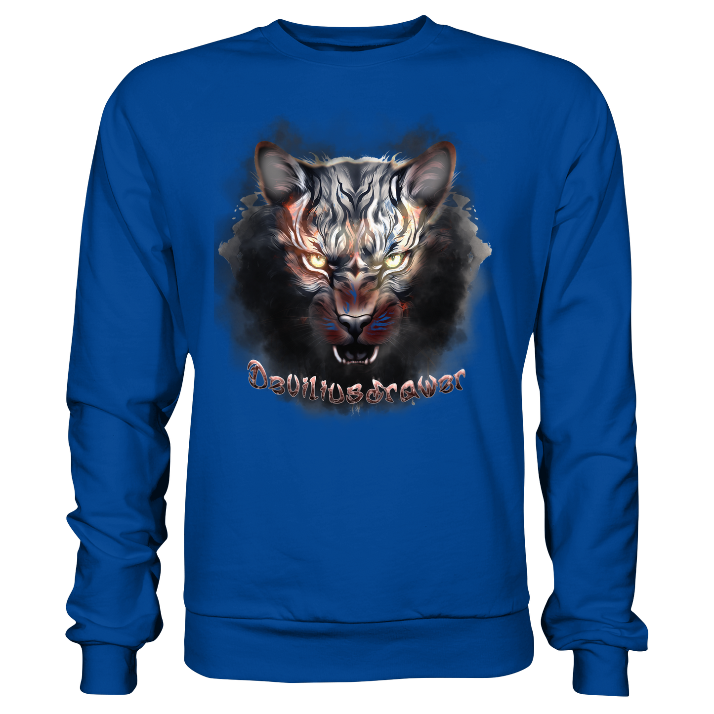 Deviliusdrawer Smoke Tiger - Basic Sweatshirt