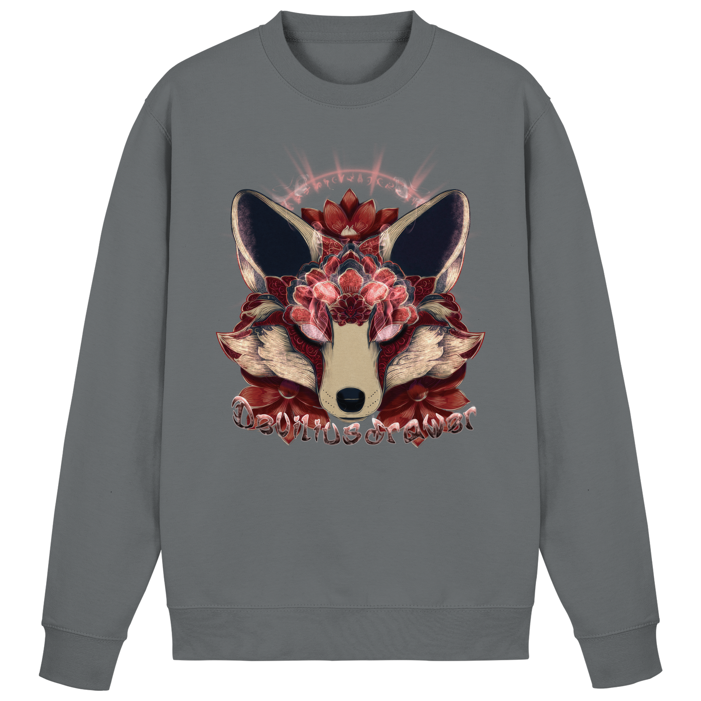 Deviliusdrawer Fire Kitsune - Basic Sweatshirt