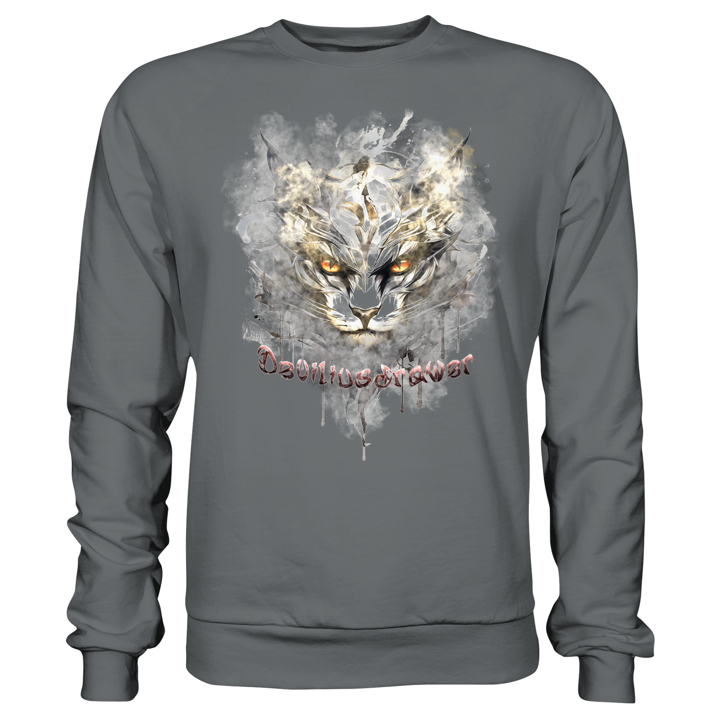Deviliusdrawer White Catgod - Basic Sweatshirt