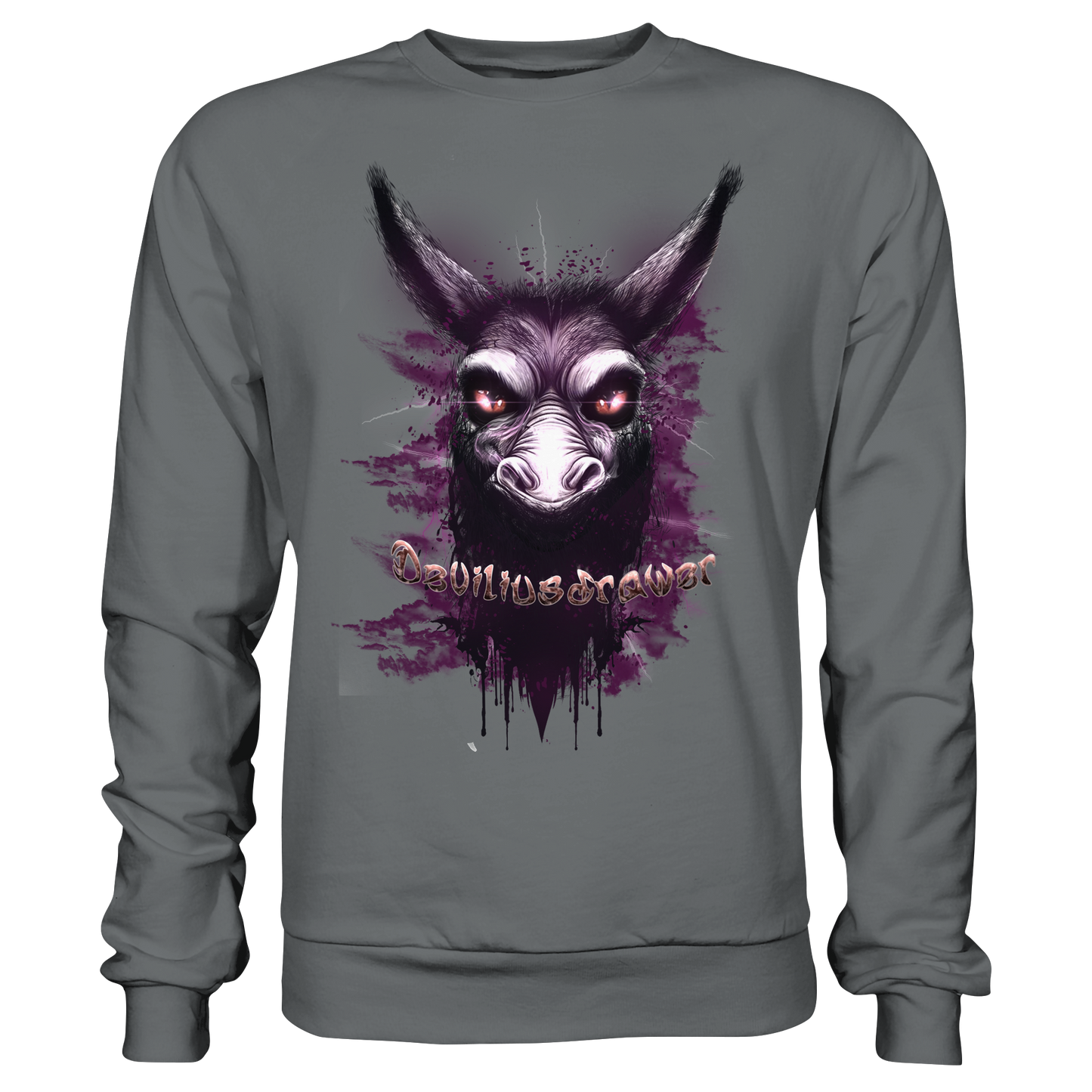 Deviliusdrawer Purple Donkey - Basic Sweatshirt