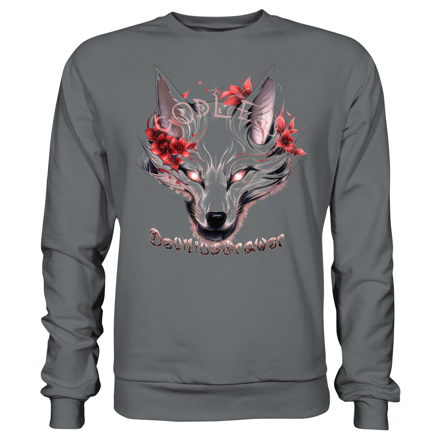 Deviliusdrawer Kitsune Wolf - Basic Sweatshirt