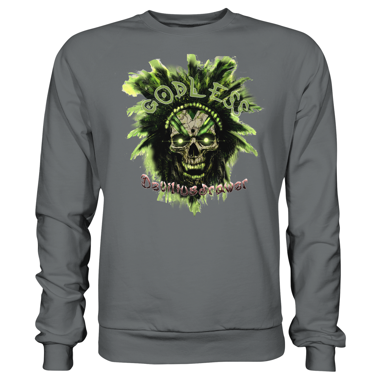 Deviliusdrawer Godless Skull - Basic Sweatshirt