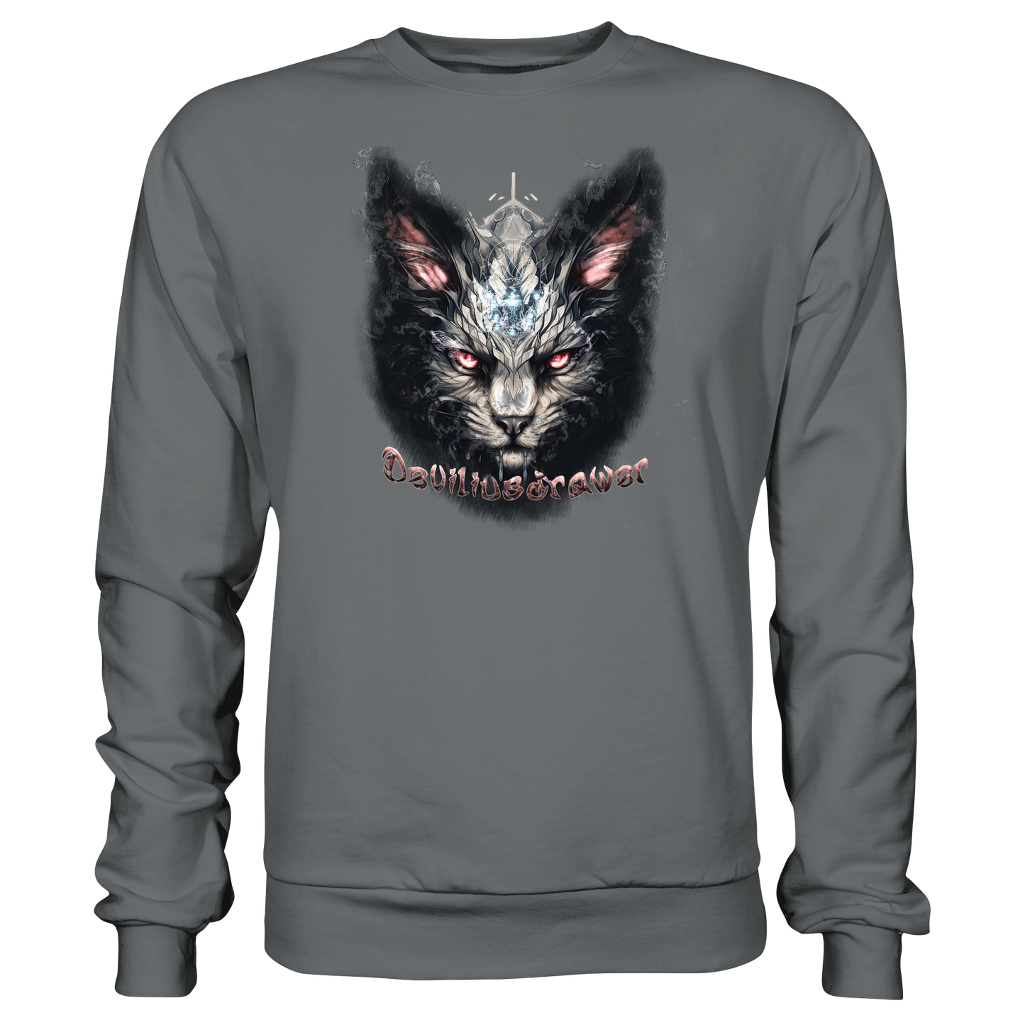 Deviliusdrawer Myshtical Redeyed Cat - Basic Sweatshirt