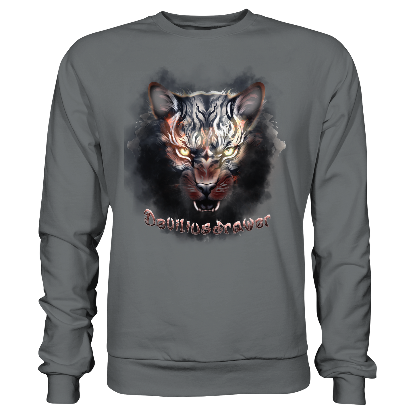 Deviliusdrawer Smoke Tiger - Basic Sweatshirt