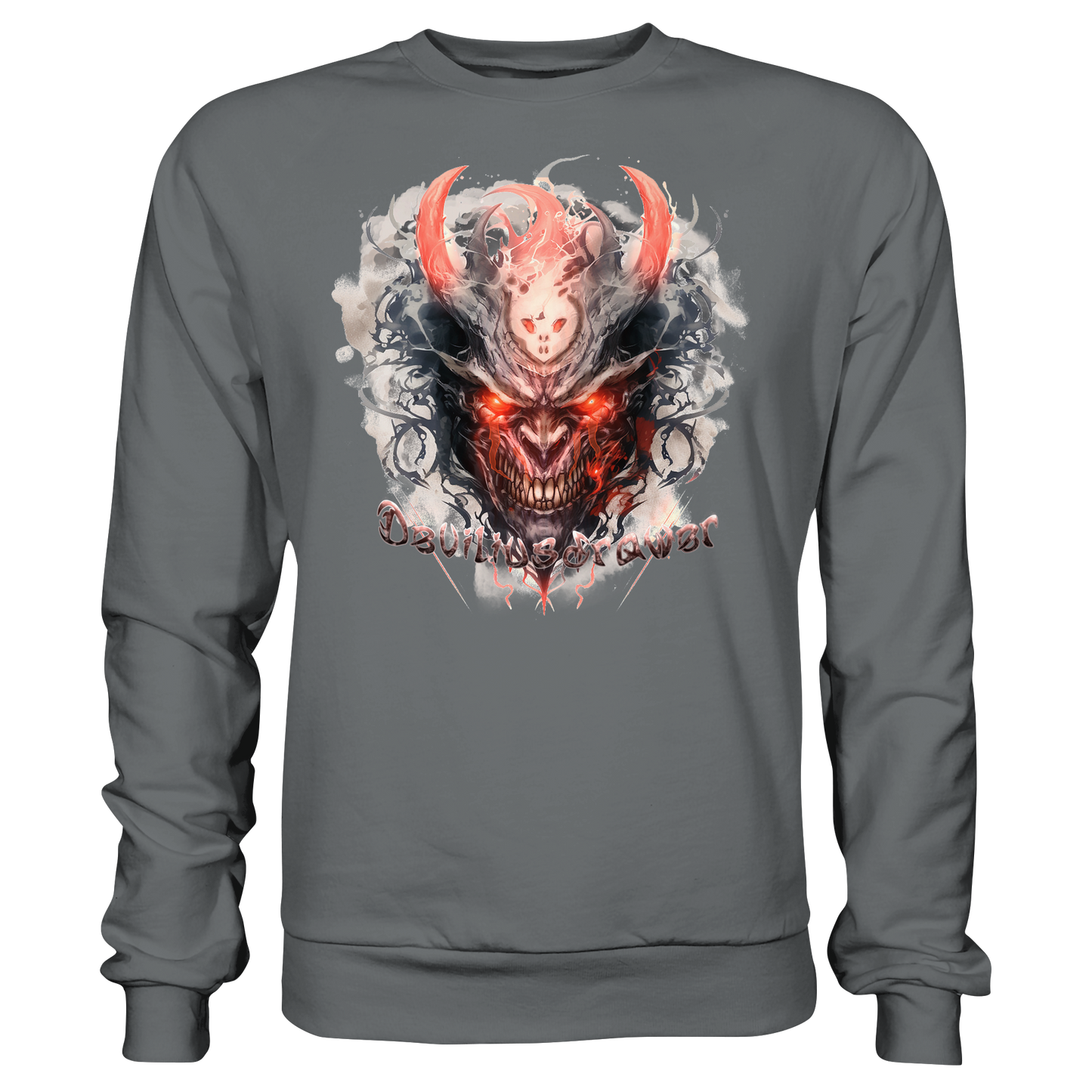 Deviliusdrawer Red Horn Devil - Basic Sweatshirt